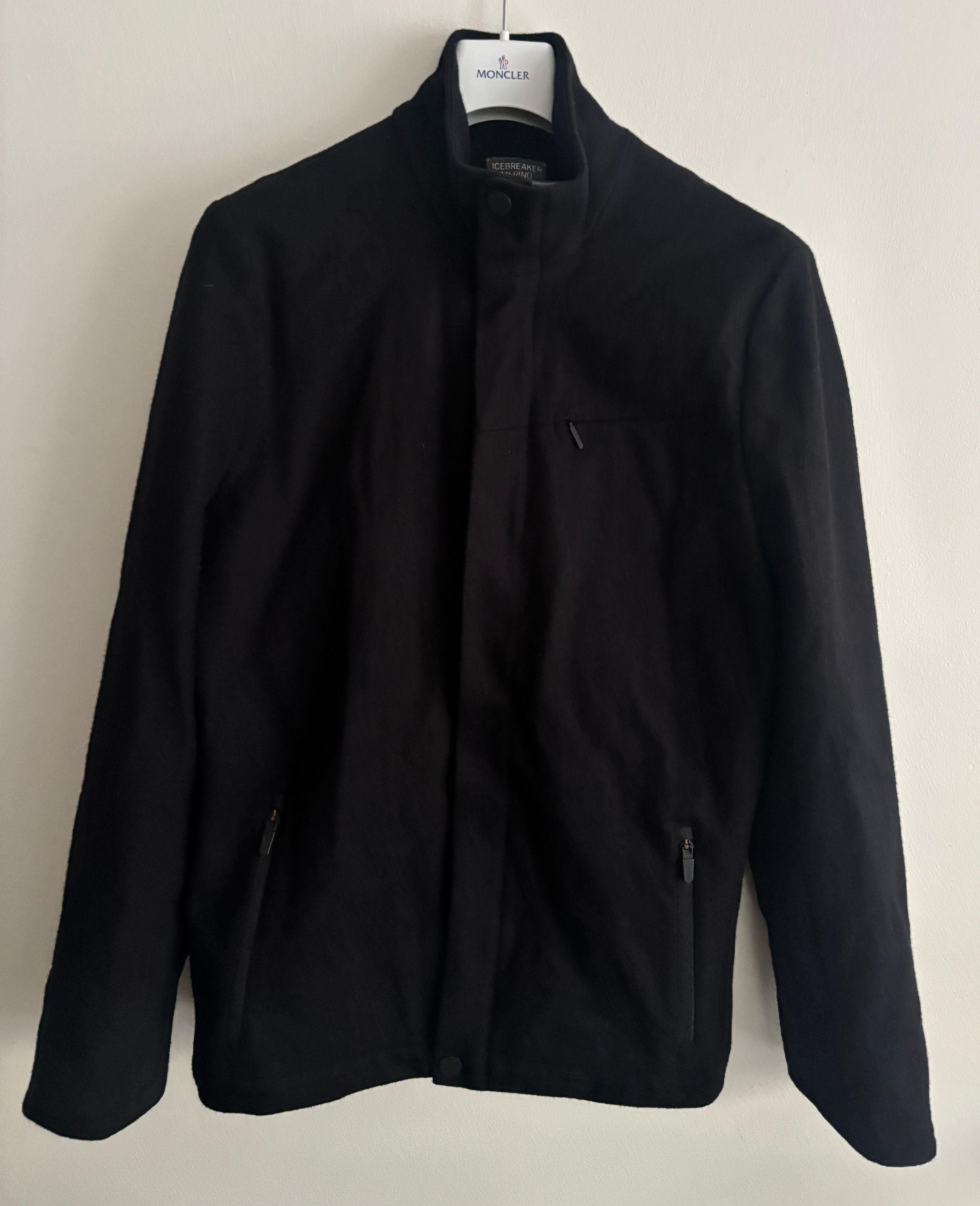 $435 Legacy Black Merino Wool Coat/ Jacket Medium - Large