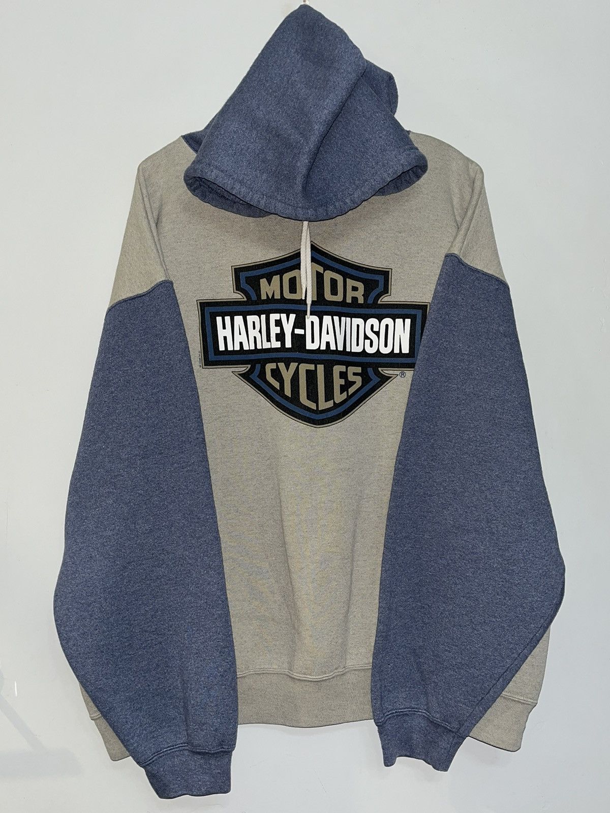 image of Made In USA x Vintage Crazy Vintage 90’S Cyber Grunge Baggy Skater Harley Hoodie in Beige (Size 2XL