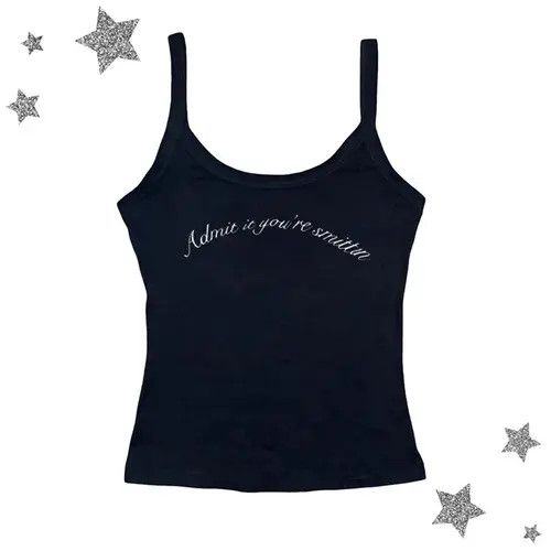 Designer × Other Emo Punk Letter Print Grunge Top Y2K Size ONE SIZE - 3 Thumbnail