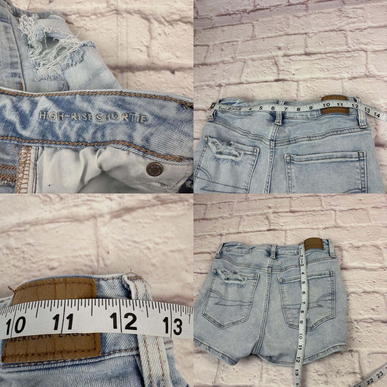 American Eagle Outfitters American Eagle Outfitters Shorts Womens 2 Blue High-Rise Shortie Denim Cutoff Size 26" / US 2 / IT 38 - 8 Thumbnail