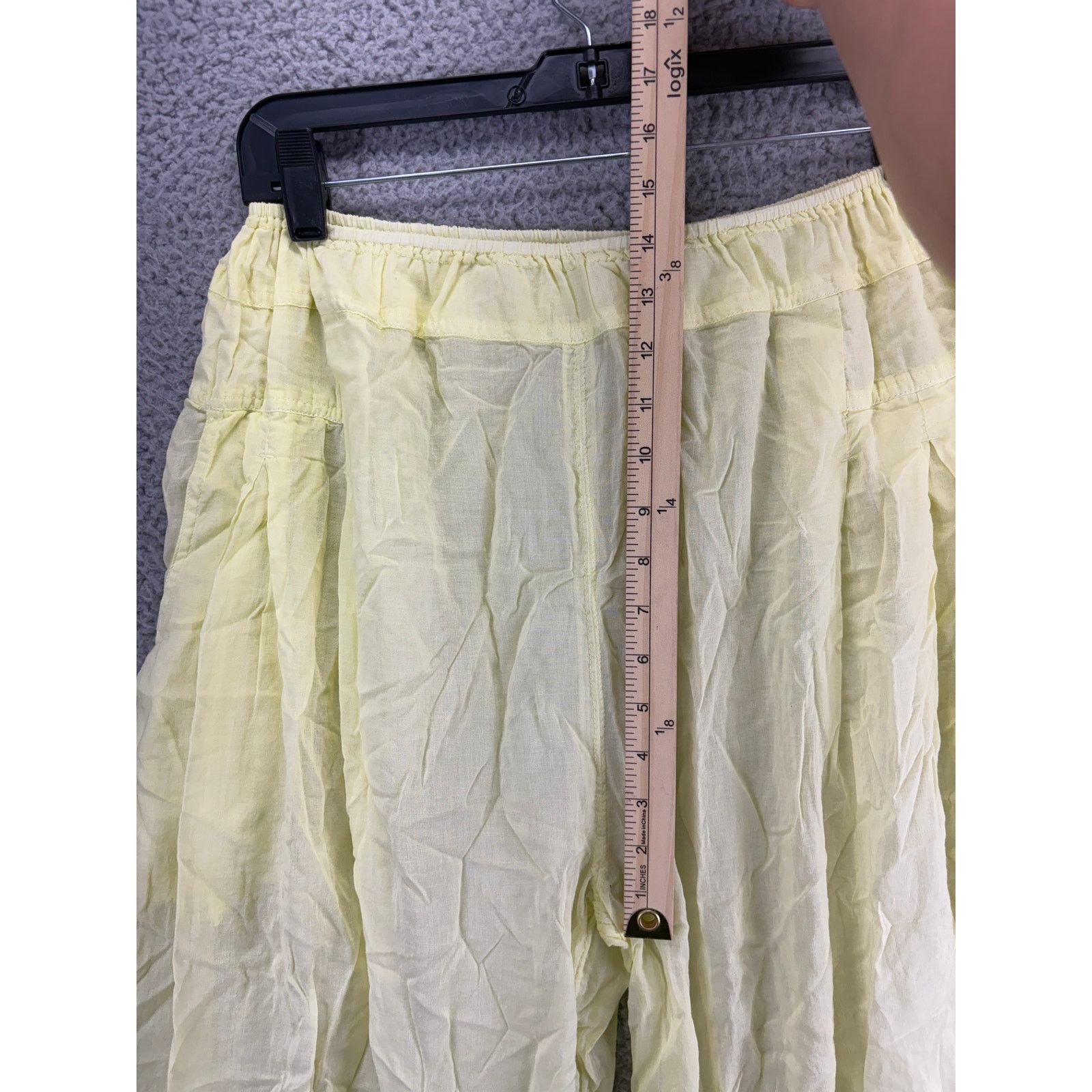 Free People Free People Wide Leg Harem Pull on Pants Womens Small Yellow Size 27" / US 4 / IT 40 - 3 Thumbnail