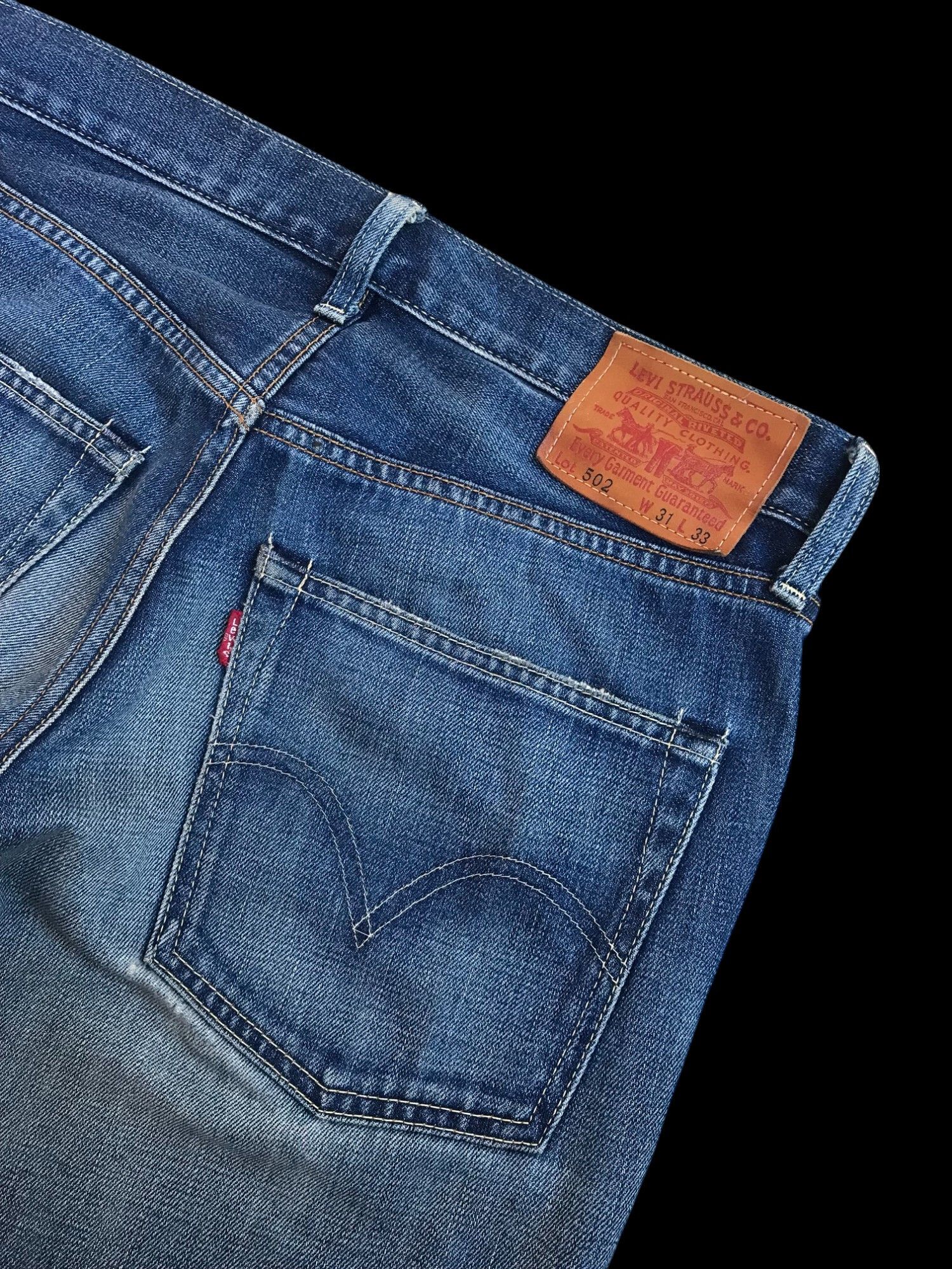 Levi's Vintage Levis 502 JAPAN selvedged distressed jean W31x31.5 Size US 31 - 10 Thumbnail
