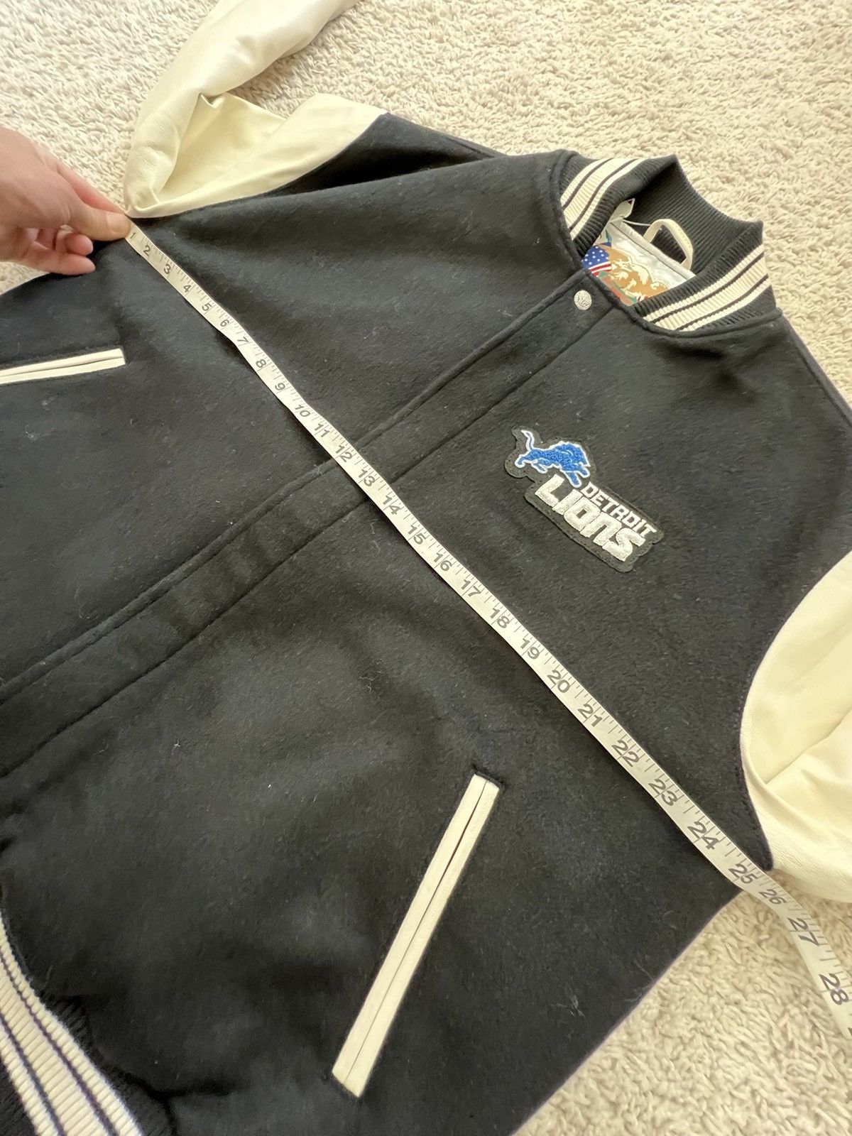 Jeff Hamilton Jeff Hamilton Detroit Lions Limited Wool & Leather Jacket Size US M / EU 48-50 / 2 - 9 Thumbnail