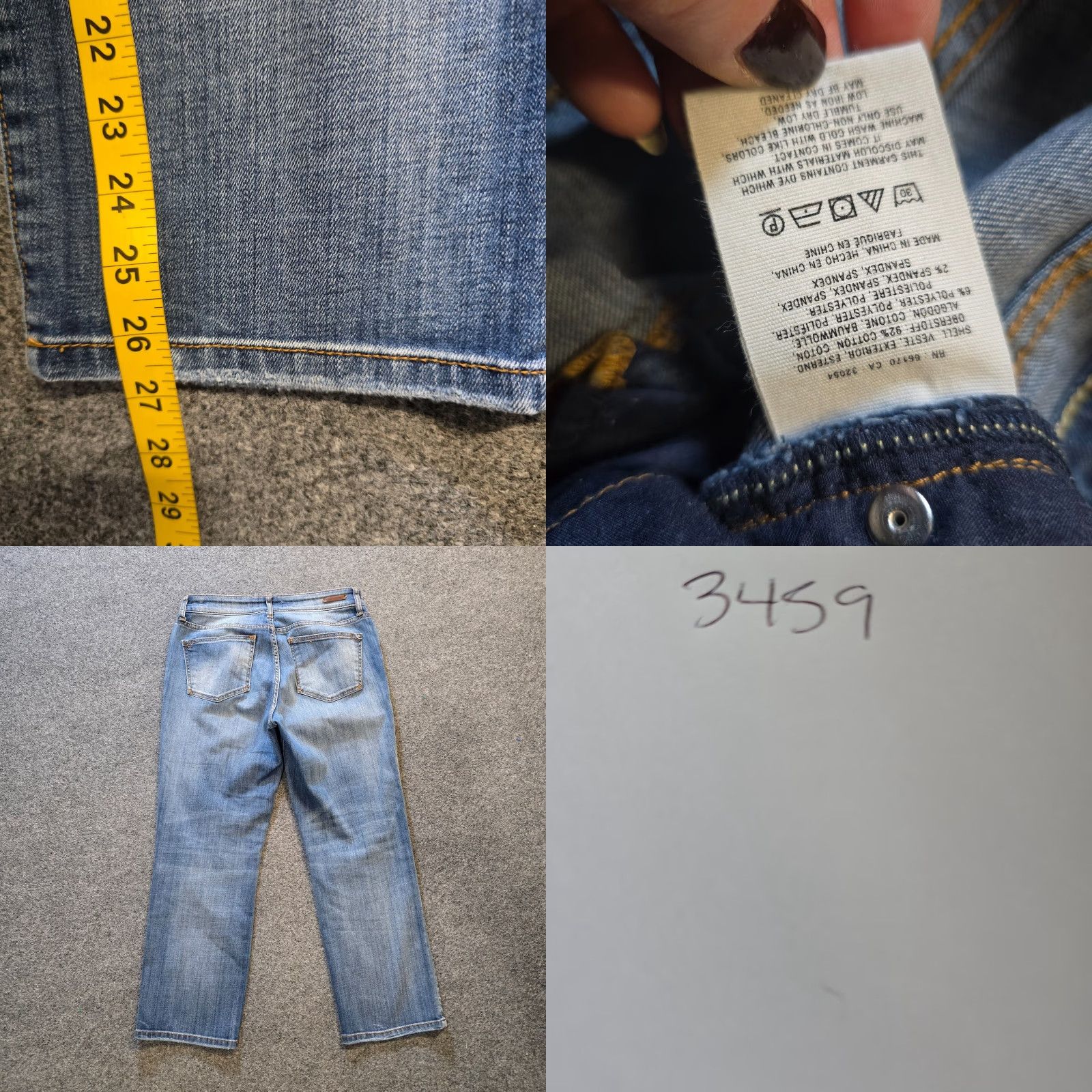 Vintage Pilcro Jeans Womens Size 27 Petite Blue Folio Straight Leg Distressed Casual Jeans Bohemian Women 5-Pocket Inseam 27in Blue Denim Pants Size 27" / US 4 / IT 40 - 8 Thumbnail