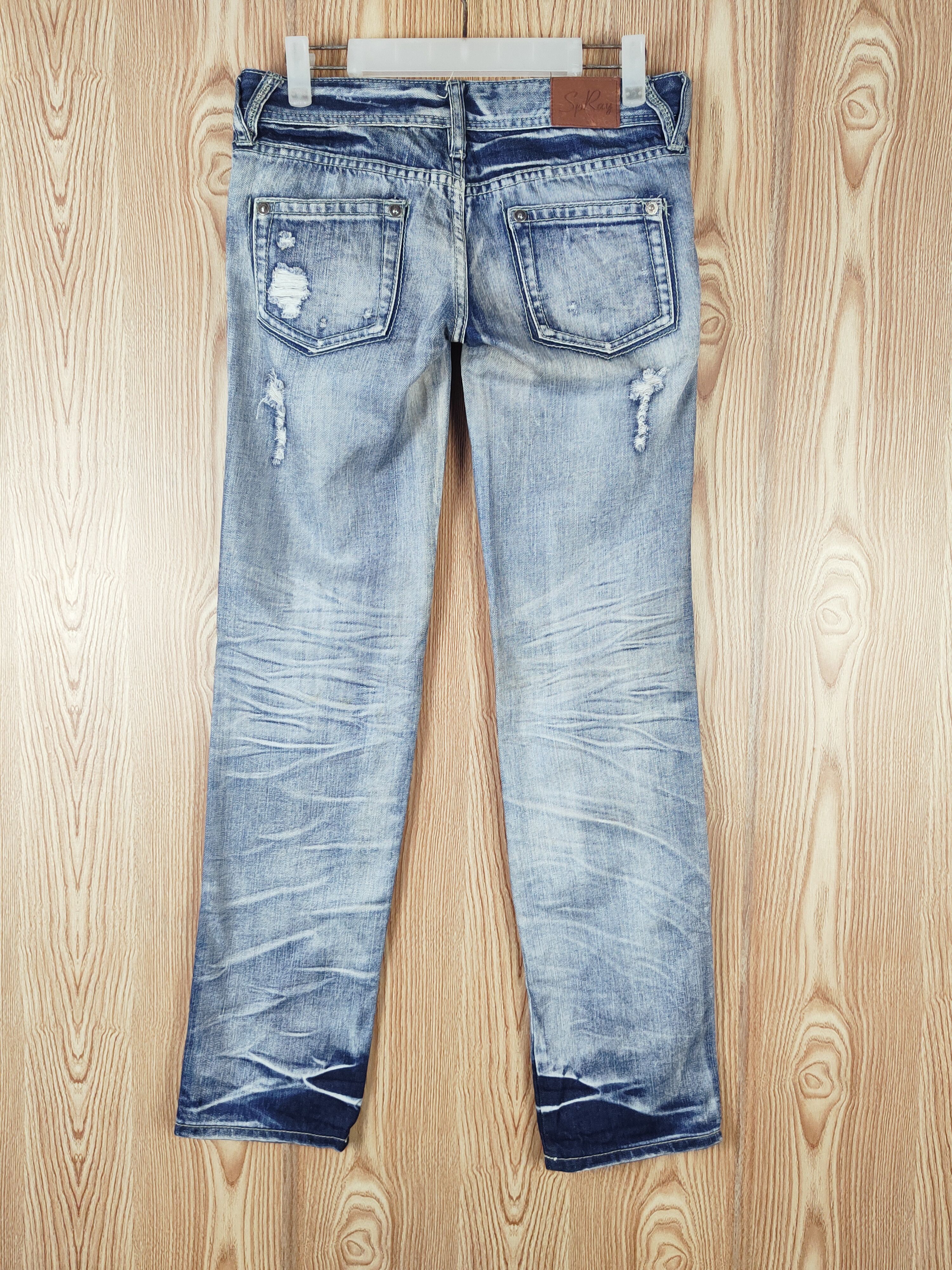 Japanese Brand × Vintage VINTAGE 💥 SP RAY Tribe Blue Distressed Ripped Jeans Size 30" / US 8 / IT 44 - 7 Thumbnail