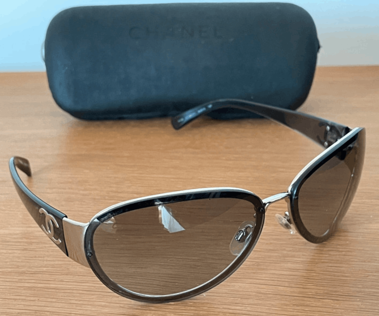 Chanel × Vintage CHANEL SUNGLASSES 4129 LOGO ICONIC 4017 Mask Vintage Size ONE SIZE - 6 Thumbnail