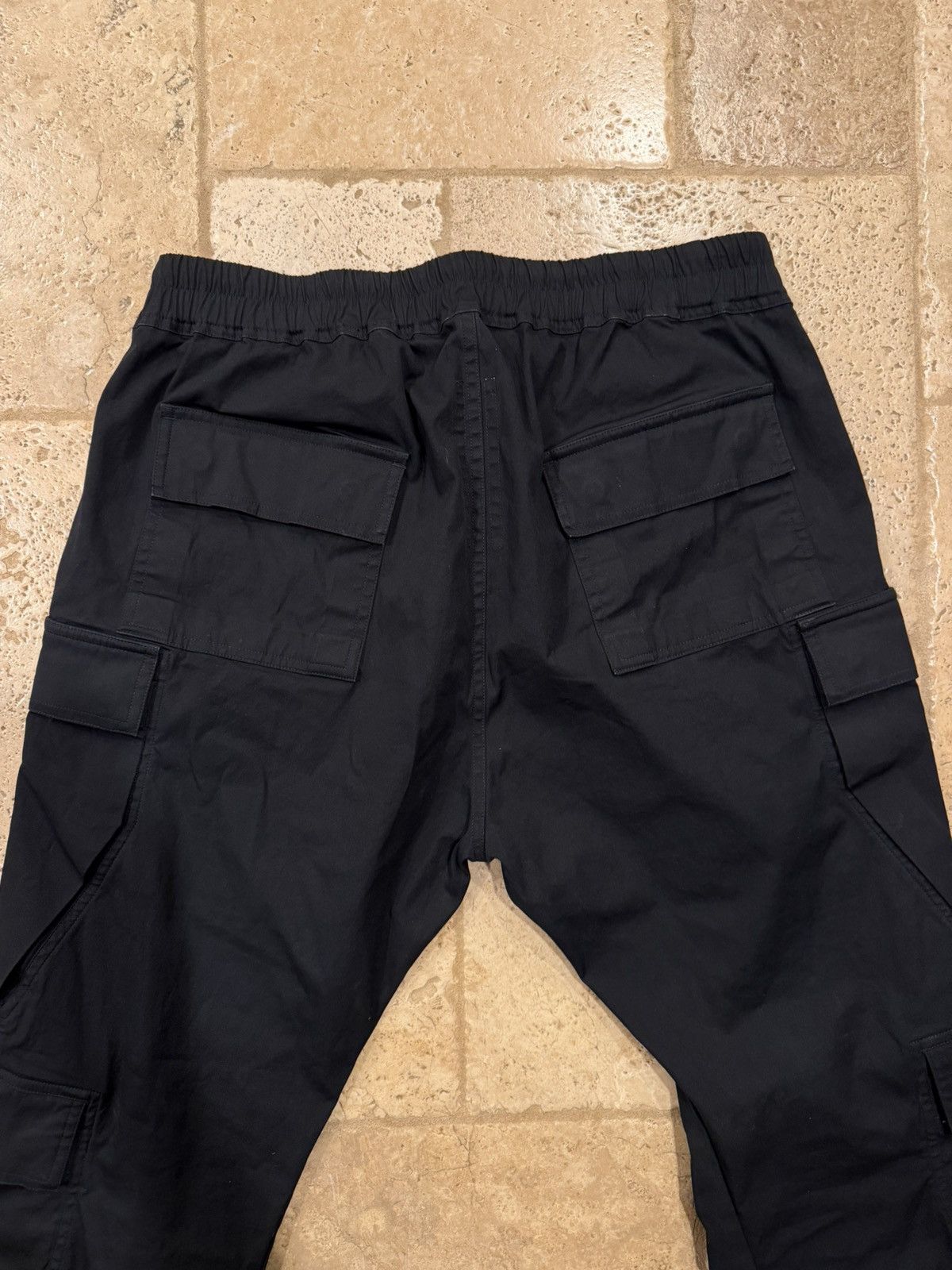 Rick Owens Rick Owens SS25 Mastodon Megacargo Black Poplin Trousers Size US 36 / EU 52 - 6 Thumbnail