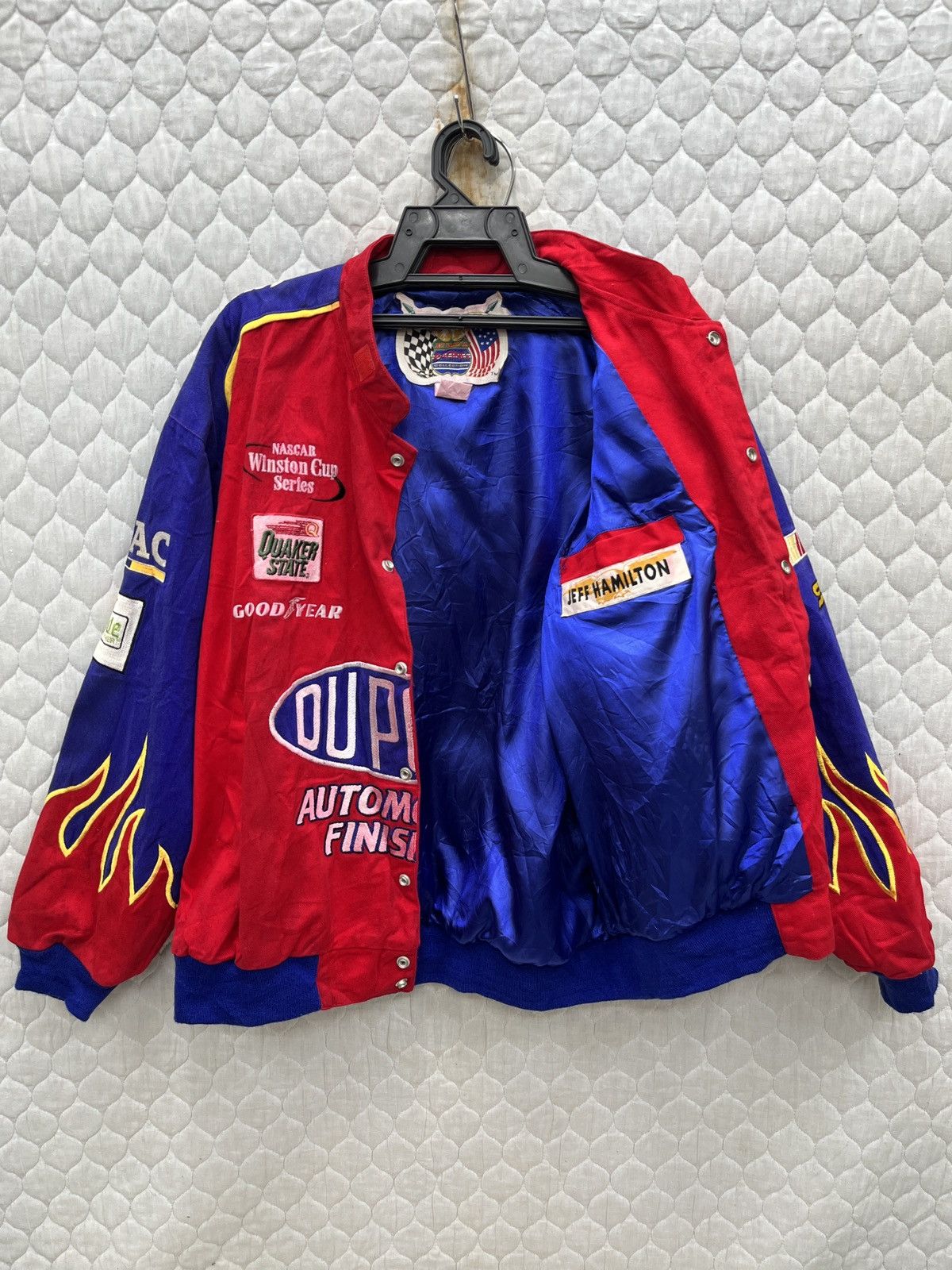 Jeff Hamilton 🔥🔥🔥STEALS JEFF HAMILTON NASCAR JACKET Size US L / EU 52-54 / 3 - 4 Thumbnail