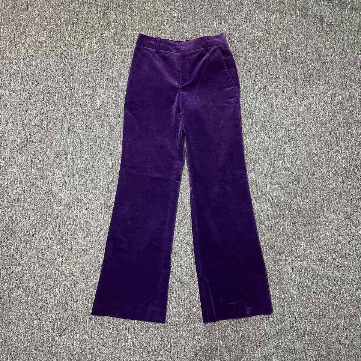 image of Gucci - 2006 - Velour Bootcut Pants in Violet, Women's (Size 26)