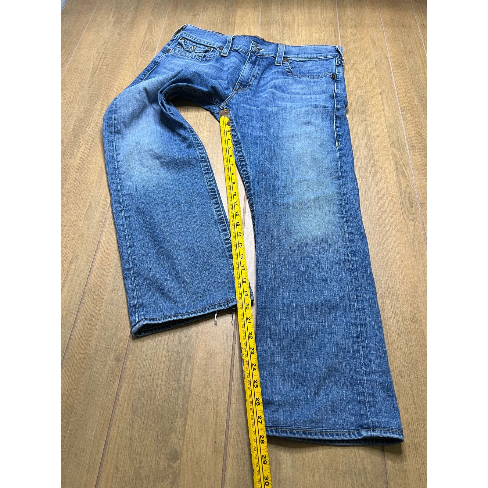 True Religion True Religion Jeans Mens 36X28 Blue Ricky Straight Leg Y2K Size US 36 / EU 52 - 7 Thumbnail