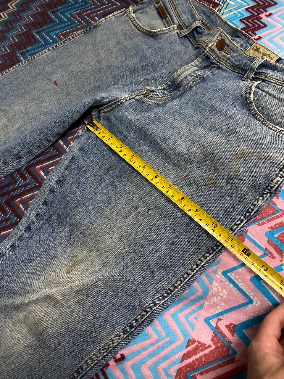 Vintage × Wrangler Crazy baggy Y2K wrangler faded distressed carpenter pants Size US 34 / EU 50 - 10 Thumbnail