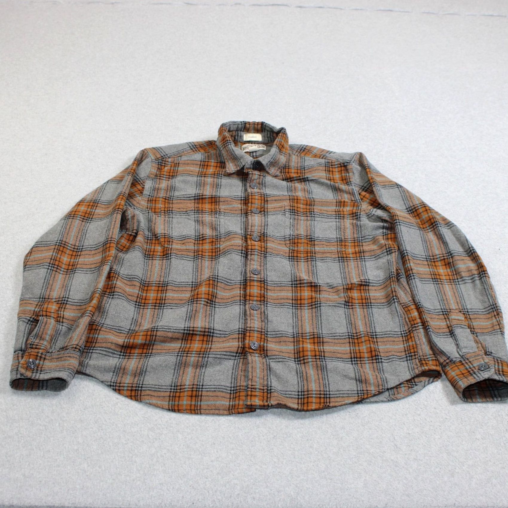 J.Crew J.CREW Shirt Mens M Gray Plaid Flannel Button Shacket Outdoor Casual Classic Fit"} Size US M / EU 48-50 / 2 - 2 Thumbnail