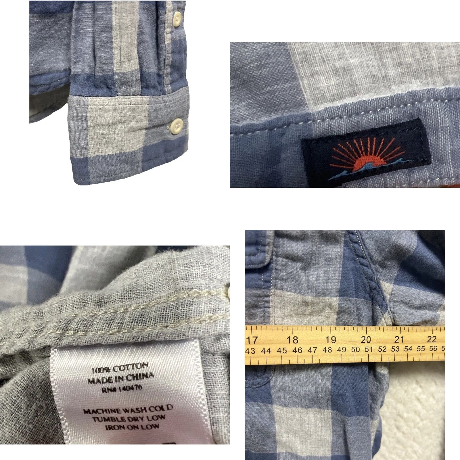 Vintage Faherty Brand Mens L Blue Plaid Button-Up Shirt Double Pocket Casual Coastal Shirt Mens L Blue Plaid Button-Up with Double Pockets Casual Coastal Size US L / EU 52-54 / 3 - 8 Thumbnail