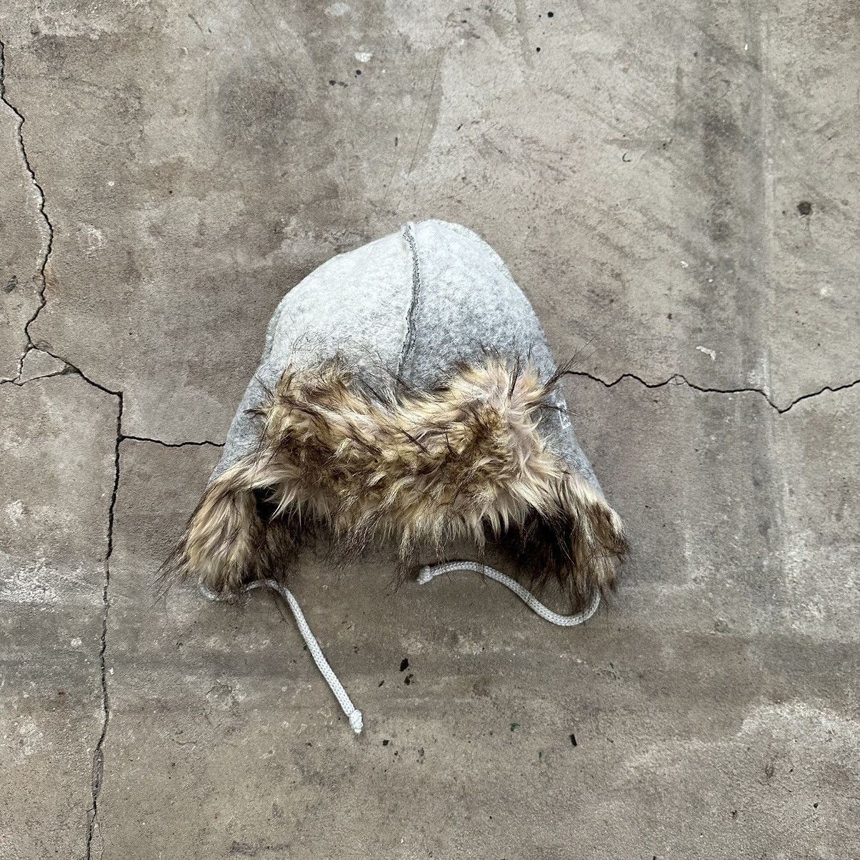 Japanese Brand × Vintage Y2K eisbar 2in1 Faux Fur Ushanka Fuzzy Warm Trapper Hat Size ONE SIZE - 6 Thumbnail