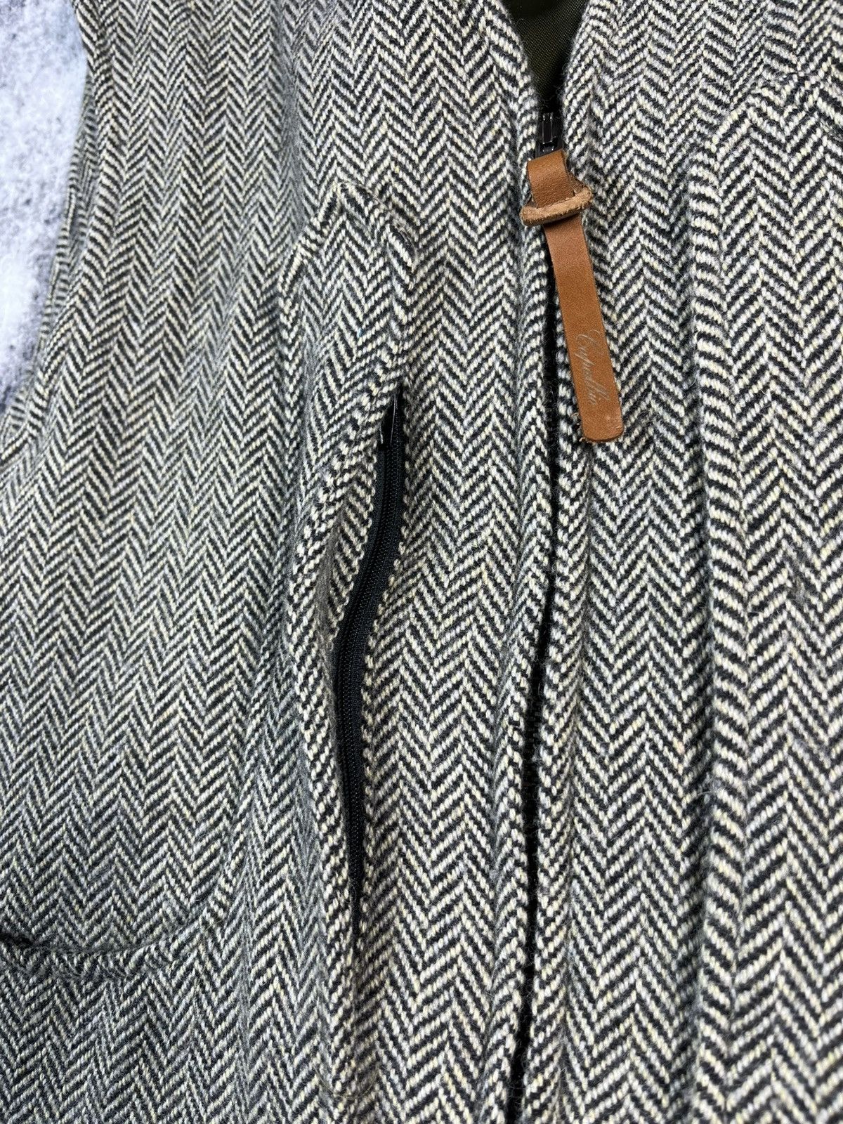 Vintage Capalbio Tweed Vest Herringbone Wool Italy Utility Size US M / EU 48-50 / 2 - 6 Thumbnail