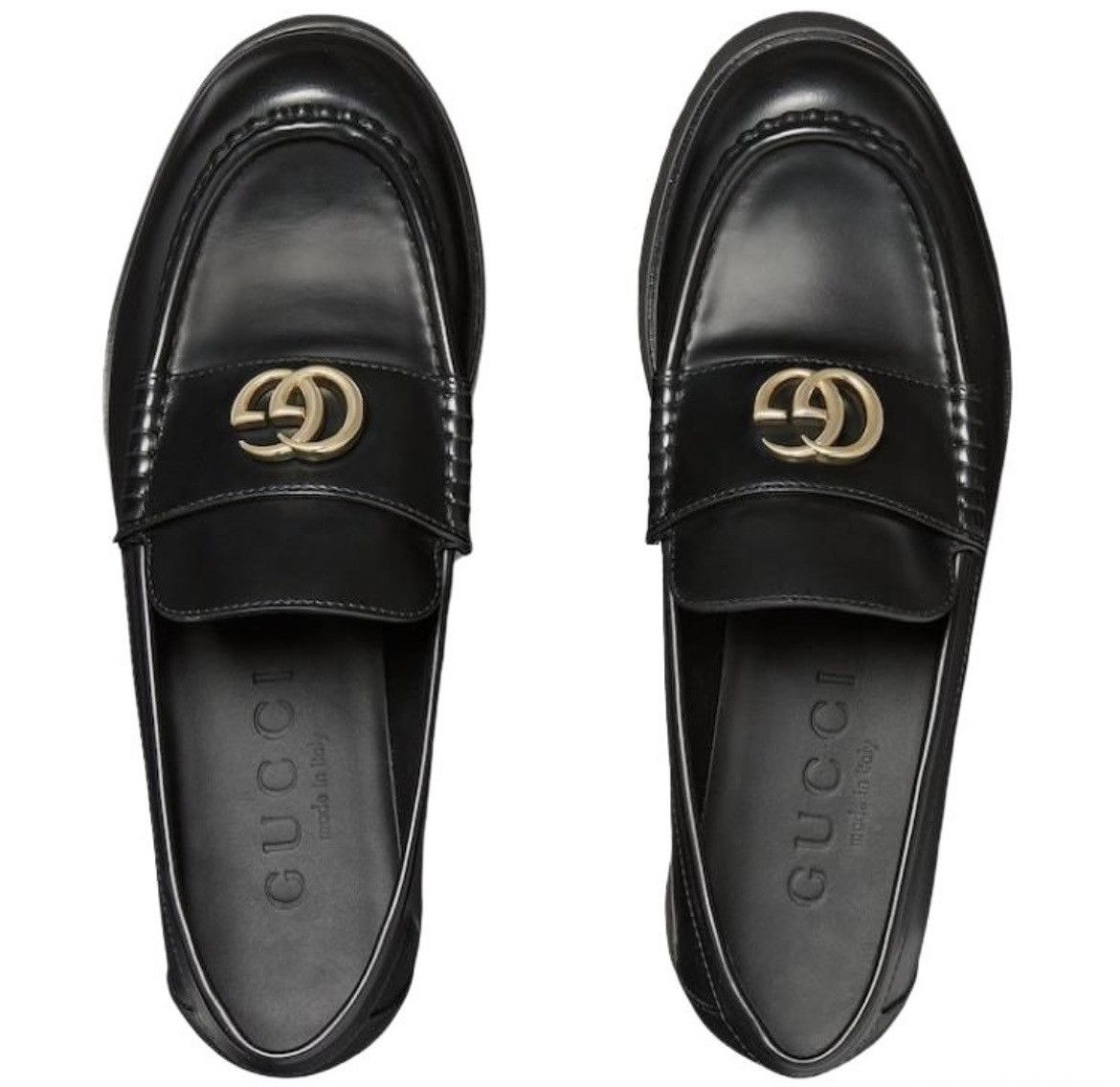 Gucci Gucci Moccasin Leather Loafers 5.5cm Black Millennial Ribot Size US 8 / IT 38 - 4 Thumbnail