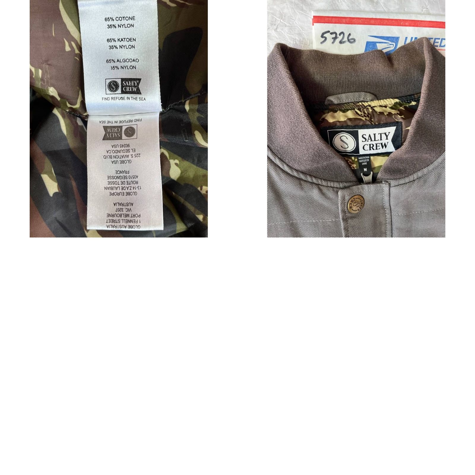 Vintage Salty Crew Vest Gray Camo Lined Snap Closure Shell Size Medium Men Regular Puffer Jacket Style Zip Logo Vest Lined Camouflage Shell Vintage: No Size US M / EU 48-50 / 2 - 9 Thumbnail