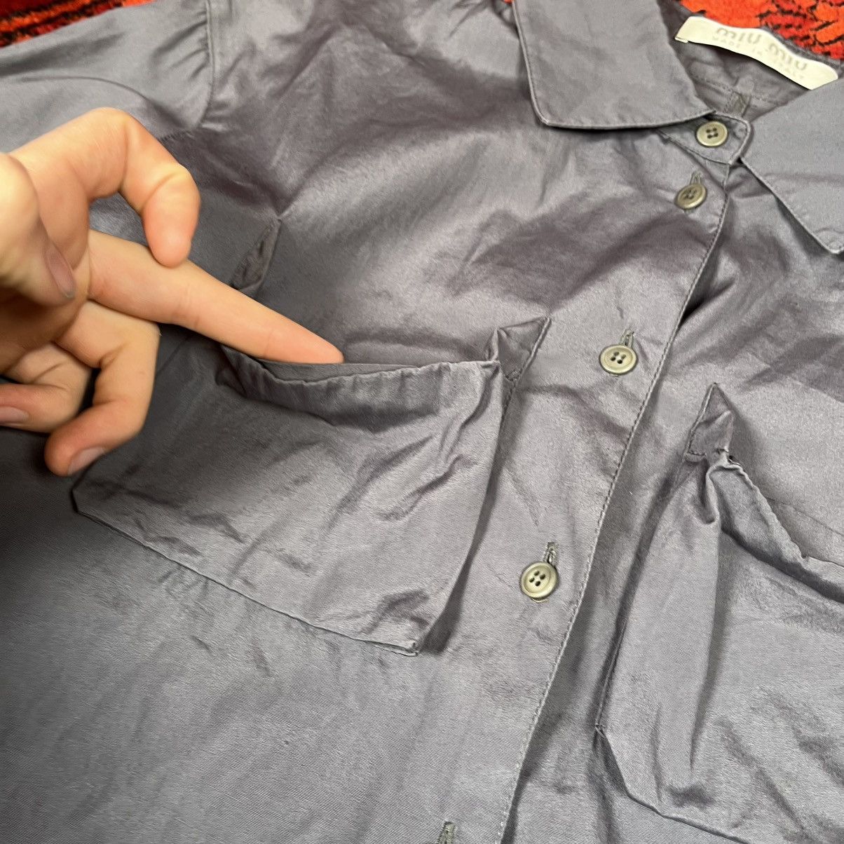 Miu Miu Vintage 2001 Archive Rare Pockets on Chest Miu Miu shirt Size S / US 4 / IT 40 - 6 Thumbnail