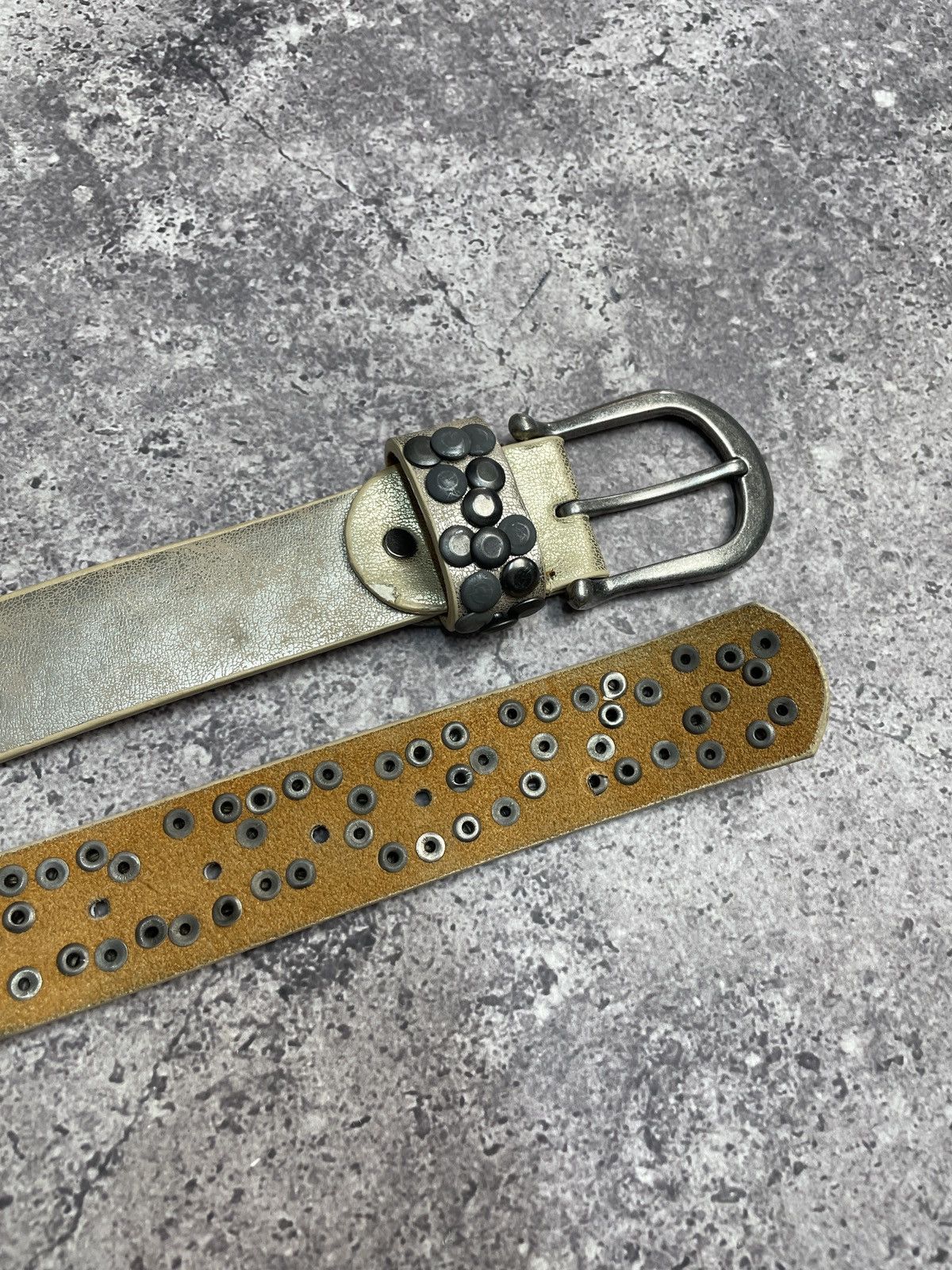 Hysteric Glamour Vintage Belt Y2K Rhinestones Punk Leather Belts size 32/34 Size 32 - 11 Thumbnail