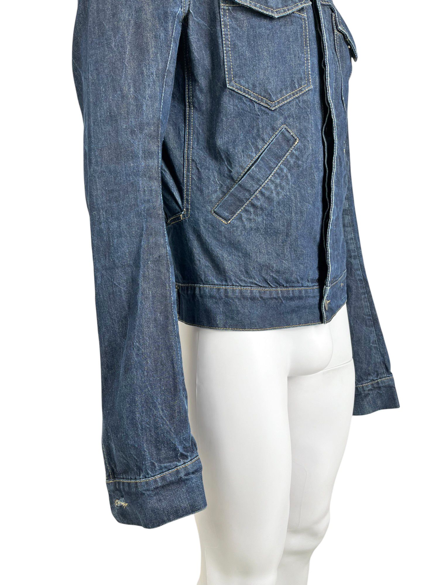 Rick Owens DRKSHDW 2000's Denim Cropped Jacket Size US M / EU 48-50 / 2 - 6 Thumbnail