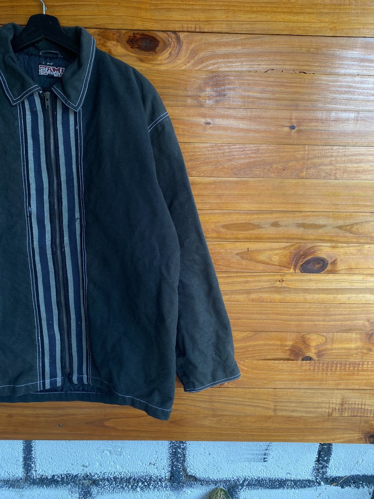 Japanese Brand Vintage 90s Jami Island Black Work Jacket Striped Zip Detail Size US L / EU 52-54 / 3 - 6 Thumbnail