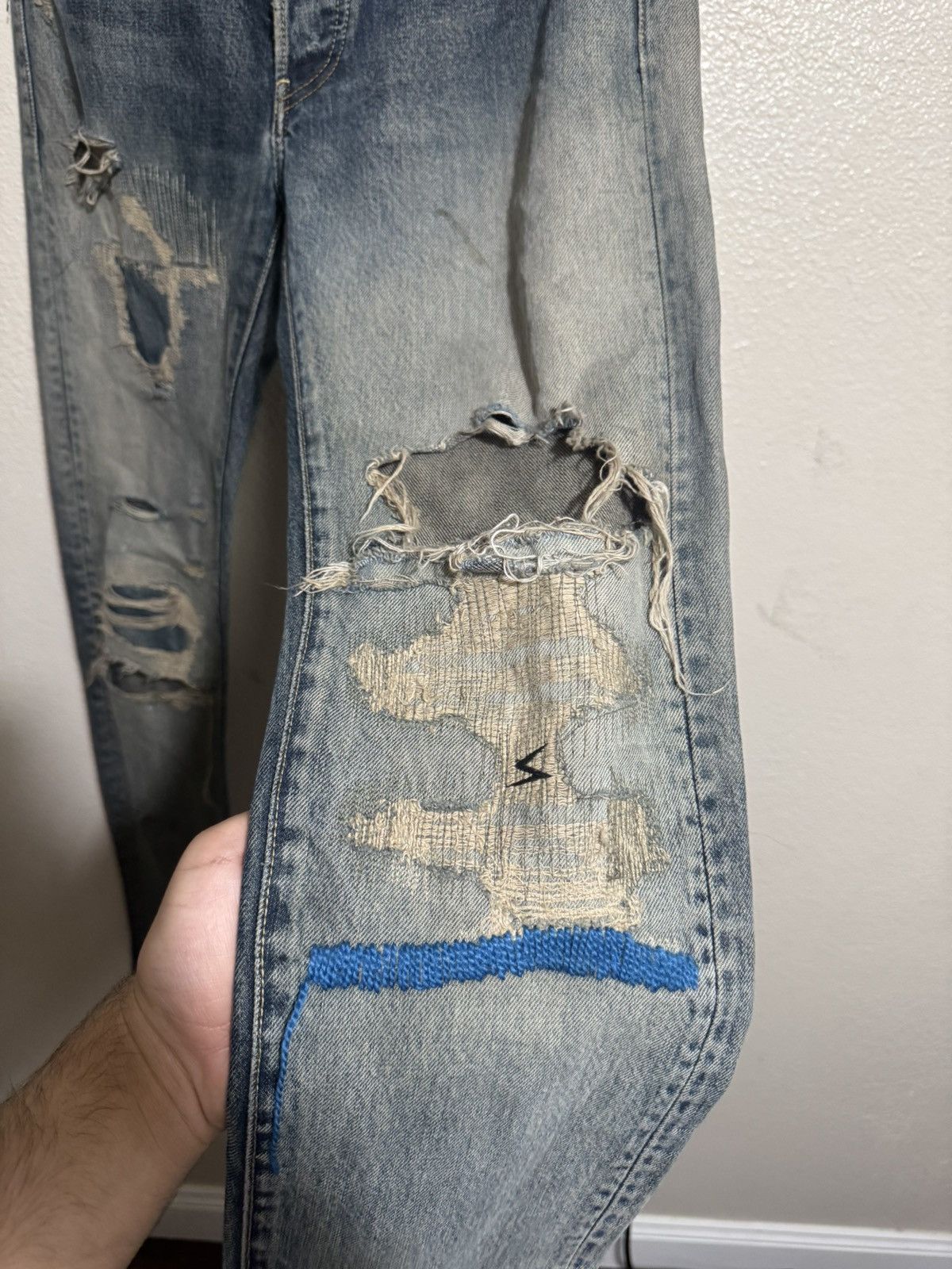 Undercover Undercover SS10 68 Blue Yarn Denim Size US 31 - 3 Thumbnail