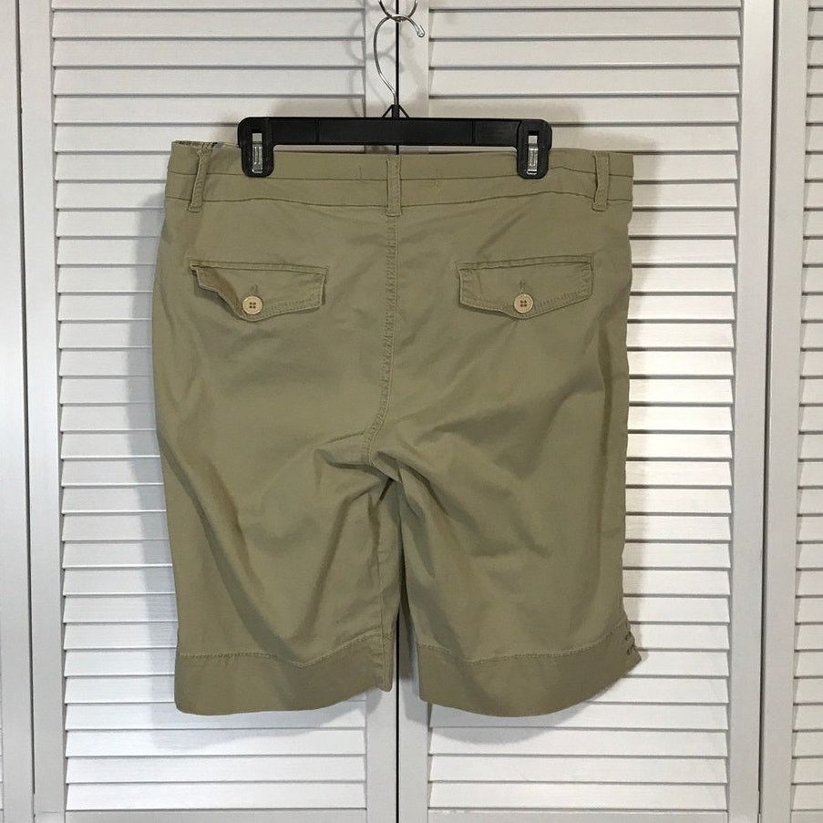 Other Blue Epic Khaki Tan Twill Utility Bermuda Shorts Women 14 Size 36" / US 14 / IT 50 - 2 Thumbnail