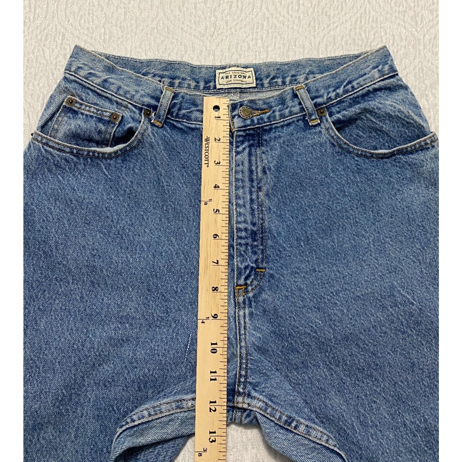 Vintage VINTAGE Arizona Jeans High Rise Size 13 Short Blue Light Wash 90s Womens Jeans Size 30" / US 8 / IT 44 - 6 Thumbnail