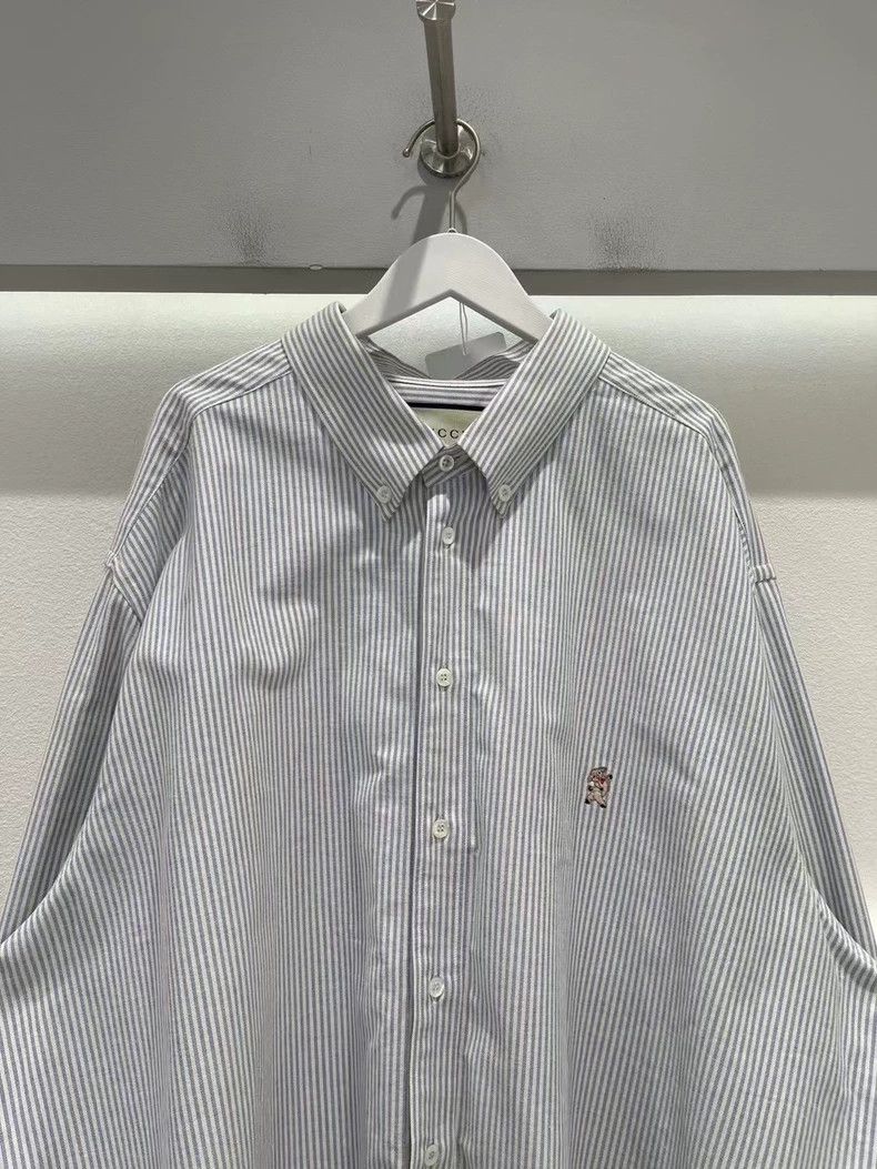 Gucci Gucci Striped piglet embroidery shirt 2501-Nextarrow Size US S / EU 44-46 / 1 - 3 Thumbnail