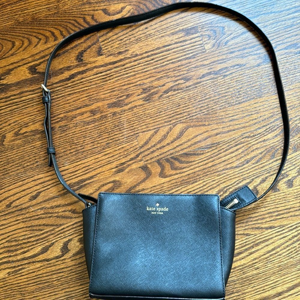 Kate Spade Kate Spade Hayden black textured leather crossbody bag. 8 x Size ONE SIZE - 1 Thumbnail