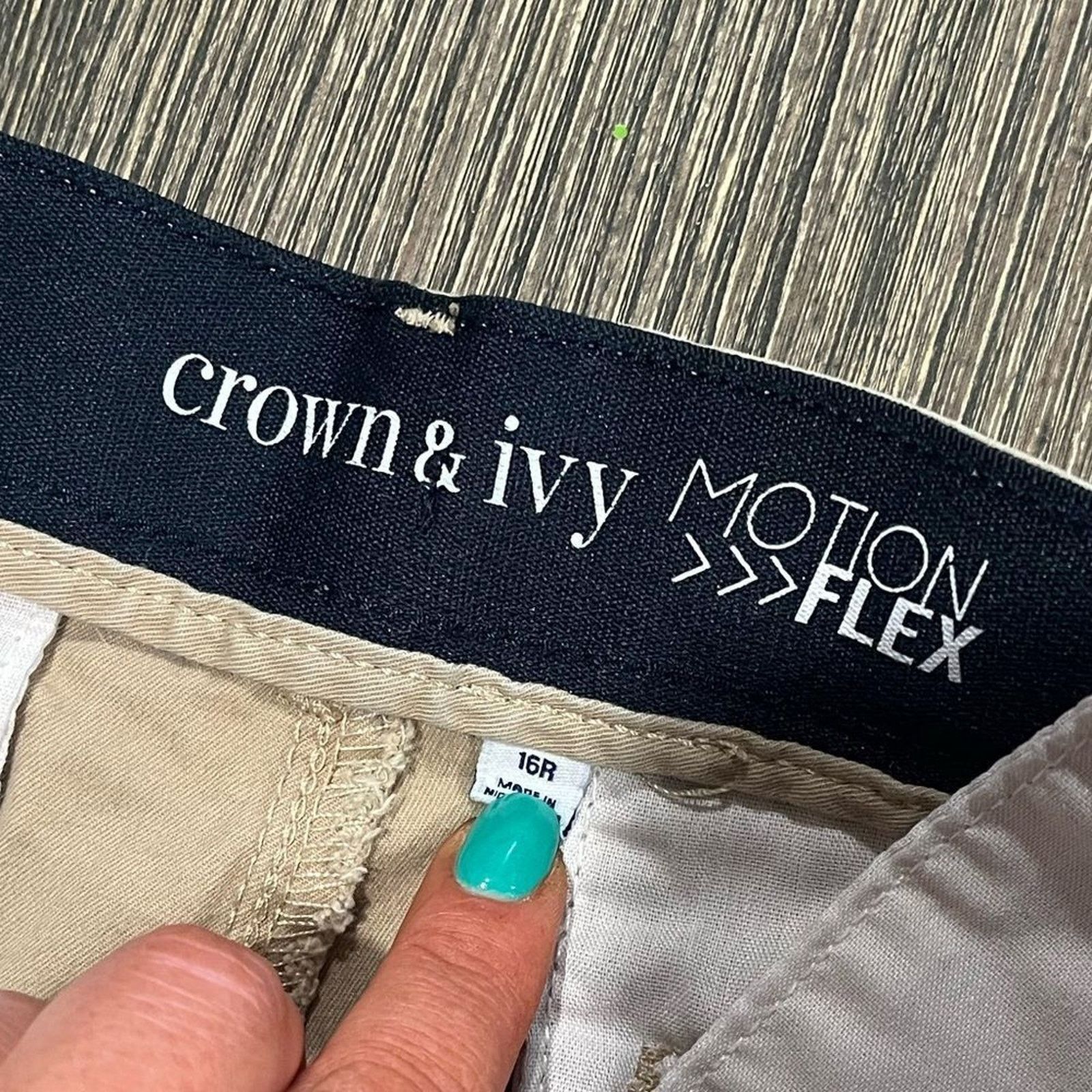Vintage Crown & Ivy Boys Youth Motion Flex Shorts Flat Khaki16R Size US 32 / EU 48 - 5 Thumbnail