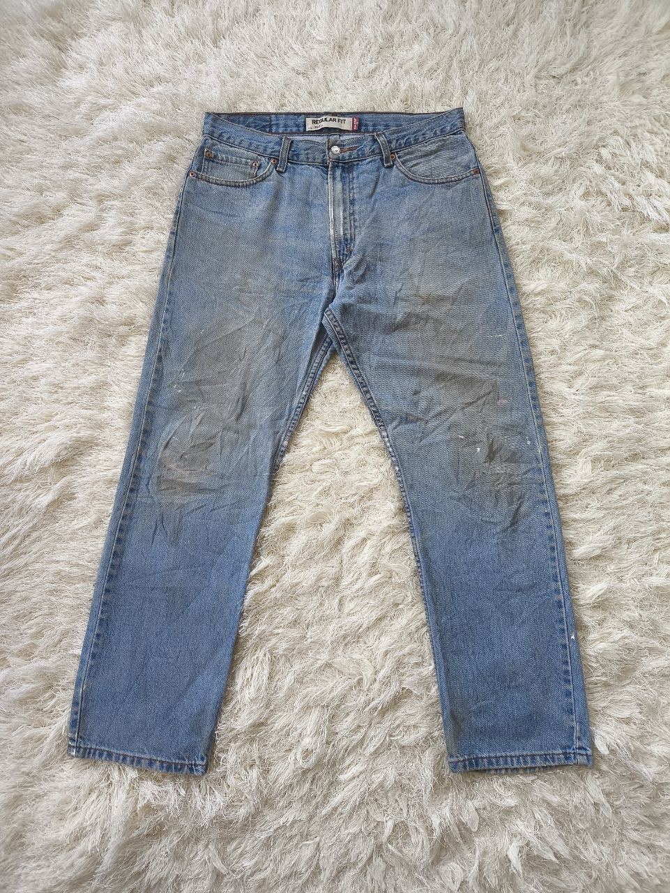 Levi's Vintage Clothing LEVI'S 505 Regular Fit Medium Wash Distressed Denim Jeans Size US 34 / EU 50 - 1 Thumbnail
