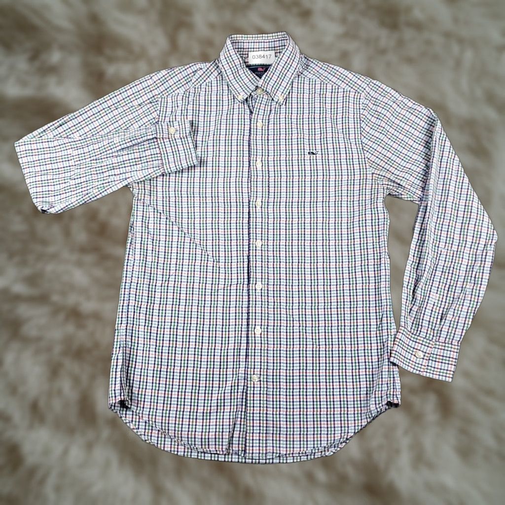 Vineyard Vines Vineyard Vines Shirt Mens Small Blue Check Whale Button Up Long Sleeve Cotton Mens Size US S / EU 44-46 / 1 - 1 Thumbnail