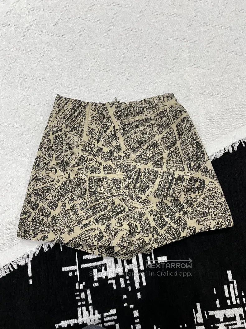 Dior Dior Paris map printed high-waisted skirt pants Size 26" / US 2 / IT 38 - 2 Thumbnail