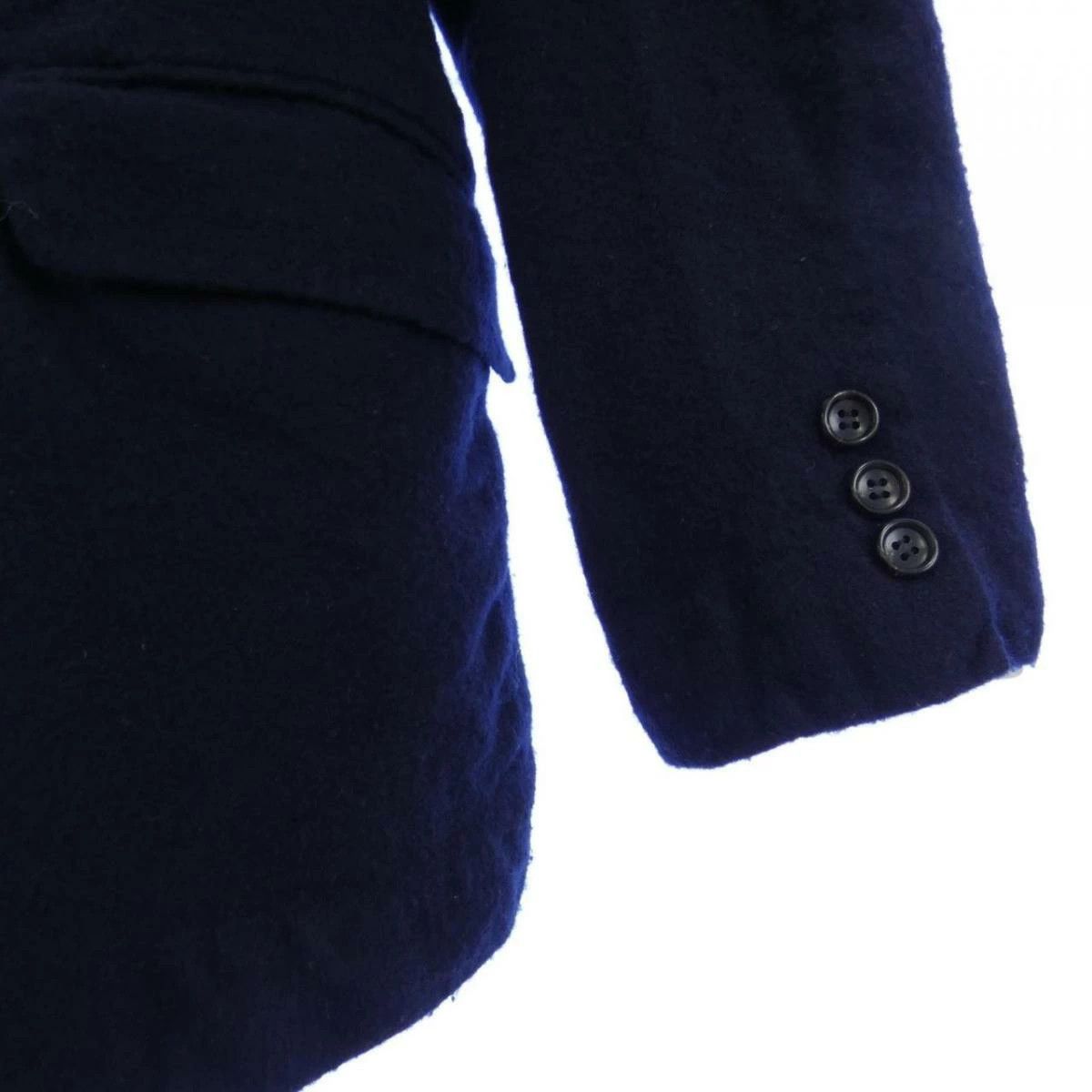 Comme des Garcons Jacket 3 Button Flap Pocket Plain Wool Navy Size US XS / EU 42 / 0 - 4 Thumbnail
