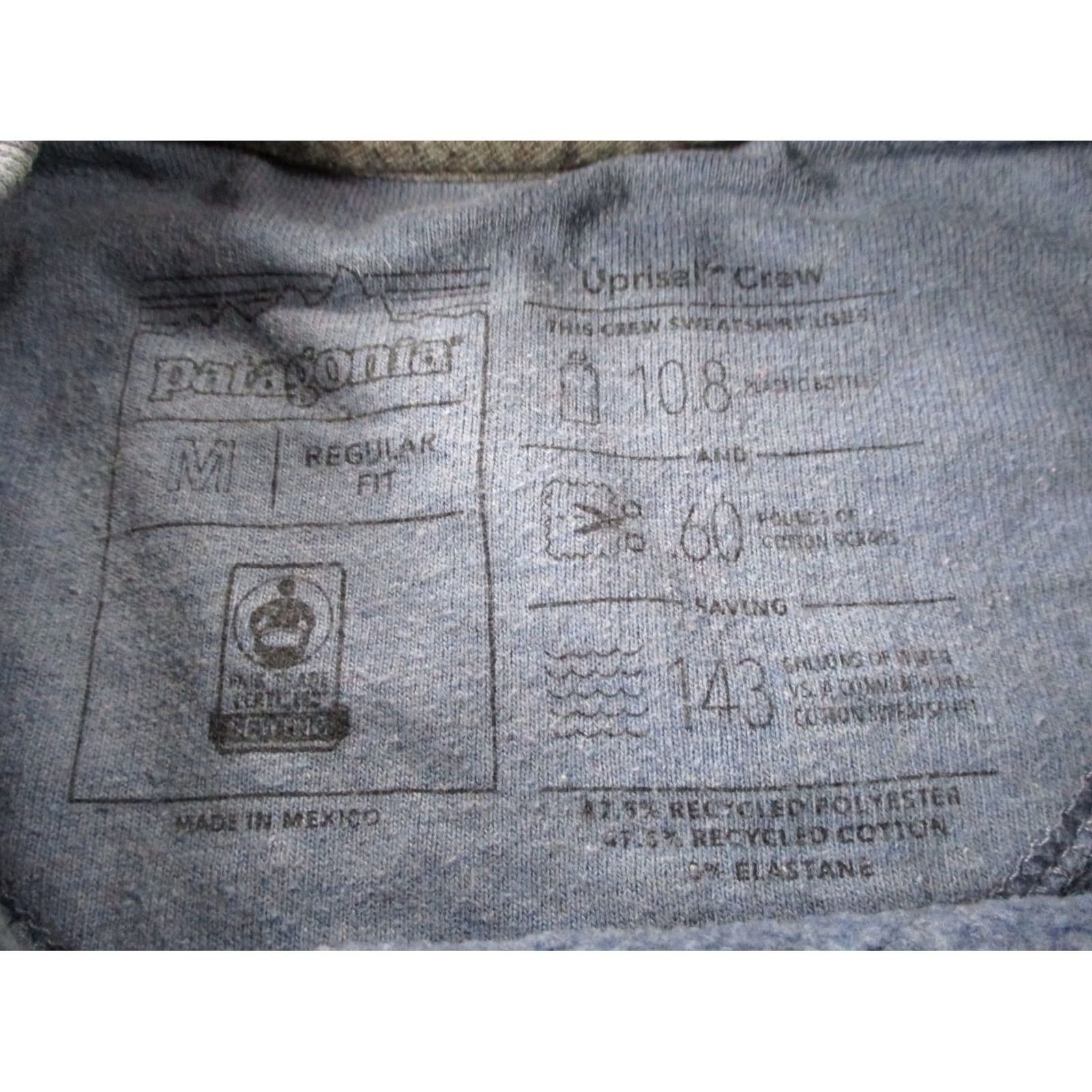 Patagonia Patagonia Sweatshirt Men M Blue Uprisal Crew Pullover Outdoor Hiking Logo 39544 Size US M / EU 48-50 / 2 - 7 Thumbnail