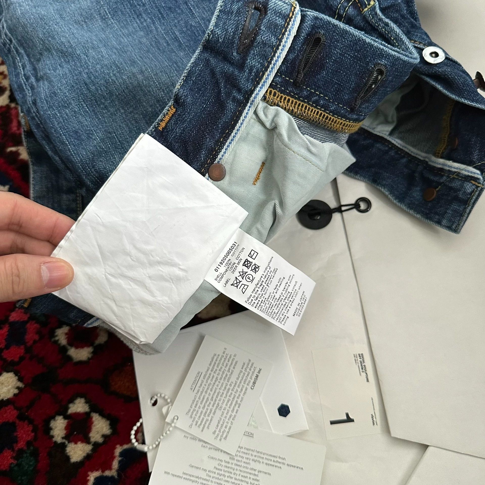 Visvim visvim 19aw DRY3 1 washed jeans oil distressed lightning tag Size US 31 - 8 Thumbnail