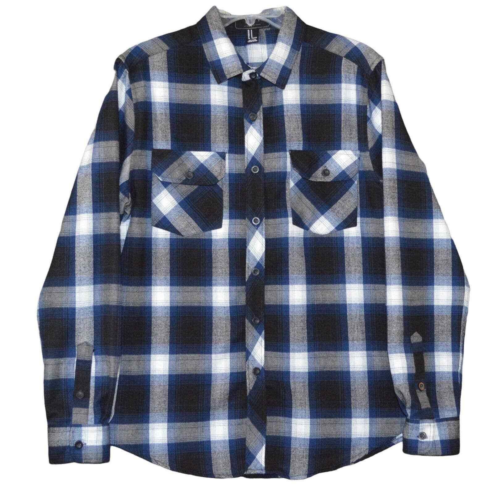 21 Men 21 Men Brand Mens Size Medium Shirt Long Sleeve Plaid Gray Size US M / EU 48-50 / 2 - 1 Thumbnail