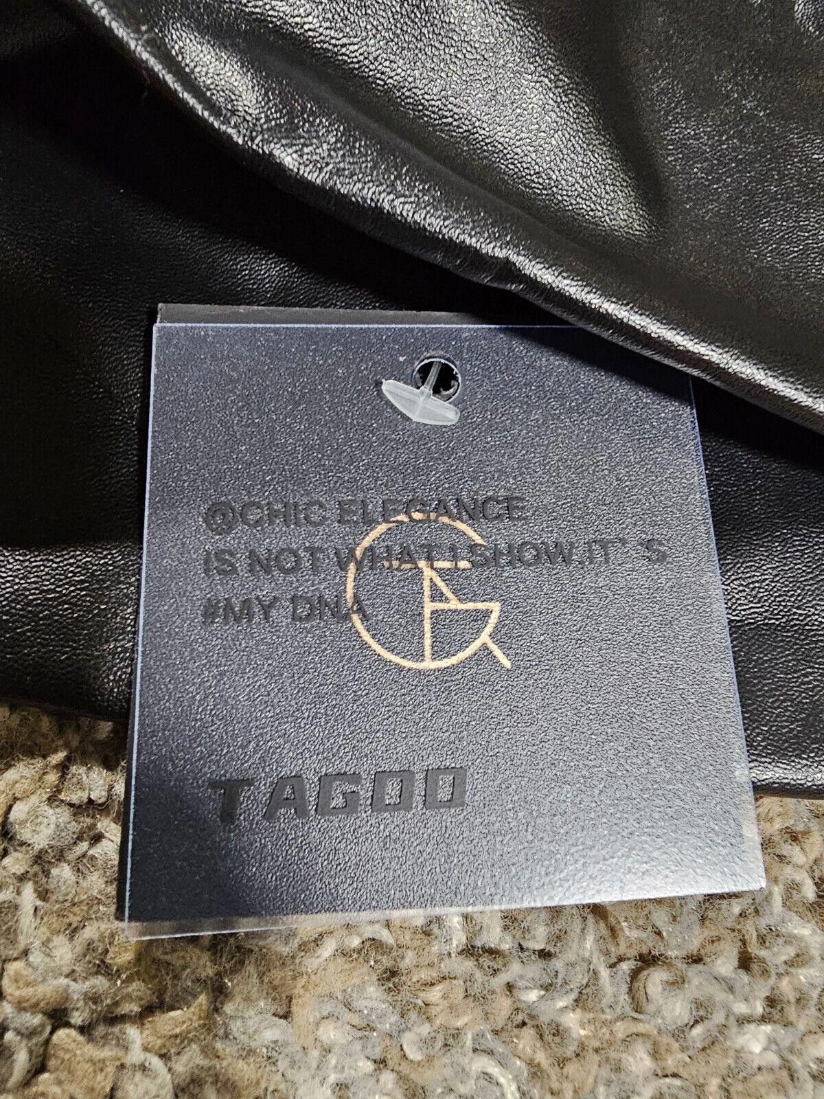 Designer Tagoo All For Leather Faux Leather Pant Medium Black NWT Size 32" / US 10 / IT 46 - 4 Thumbnail