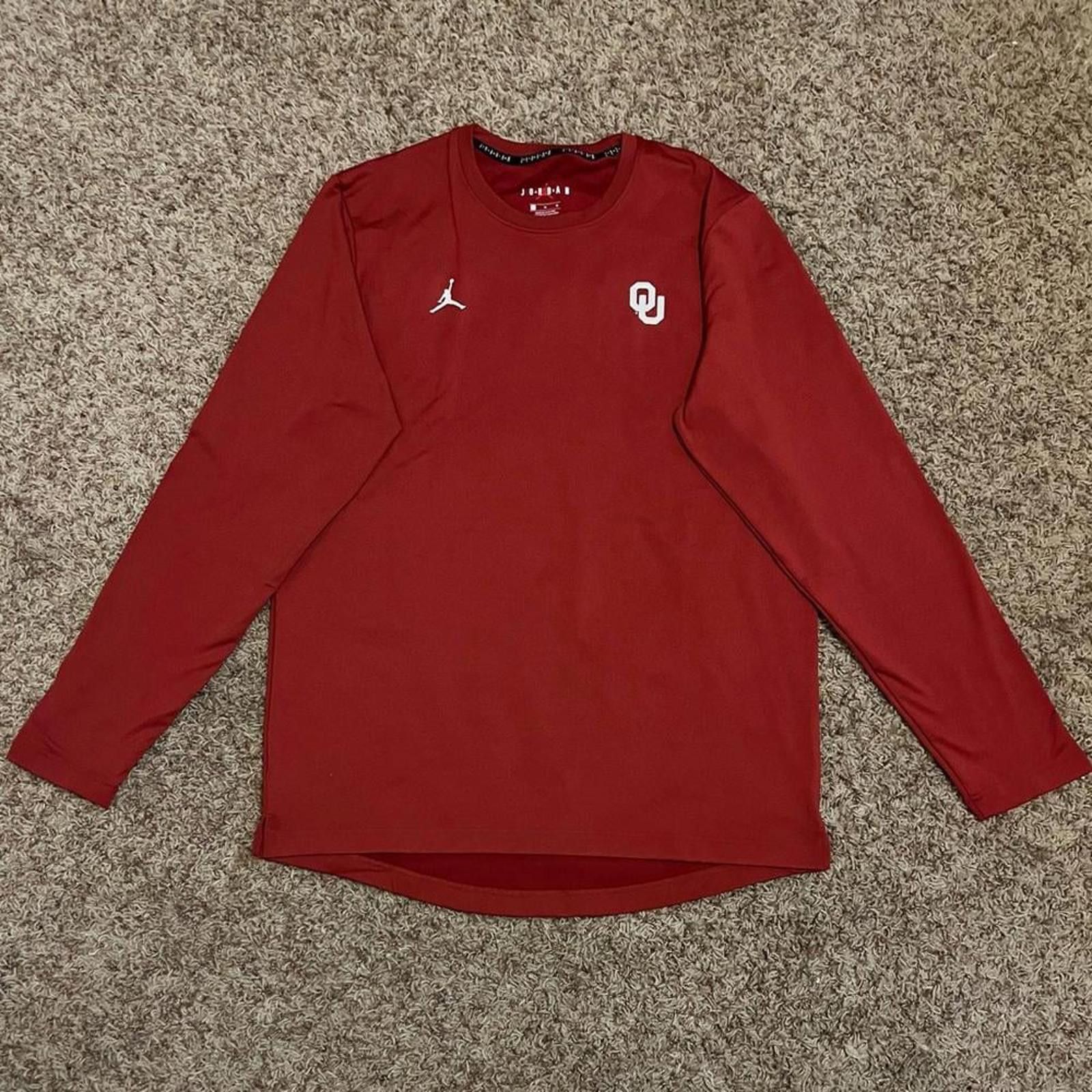 Jordan Brand Jordan OU Collage Long Sleeve Warm-Up Shirt Sample Size US L / EU 52-54 / 3 - 1 Thumbnail