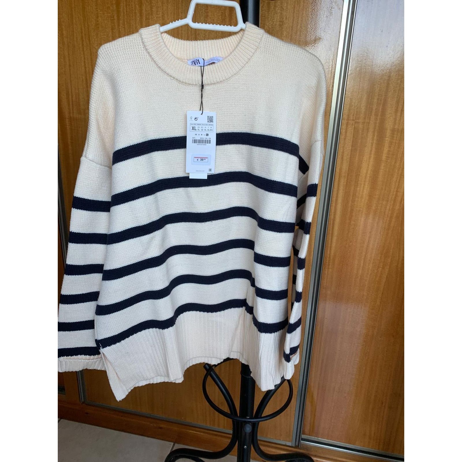 Zara ZARA NEW WOMAN STRIPED KNIT SWEATER REF. STRIPED | 3519/124 Size XL / US 12-14 / IT 48-50 - 2 Thumbnail
