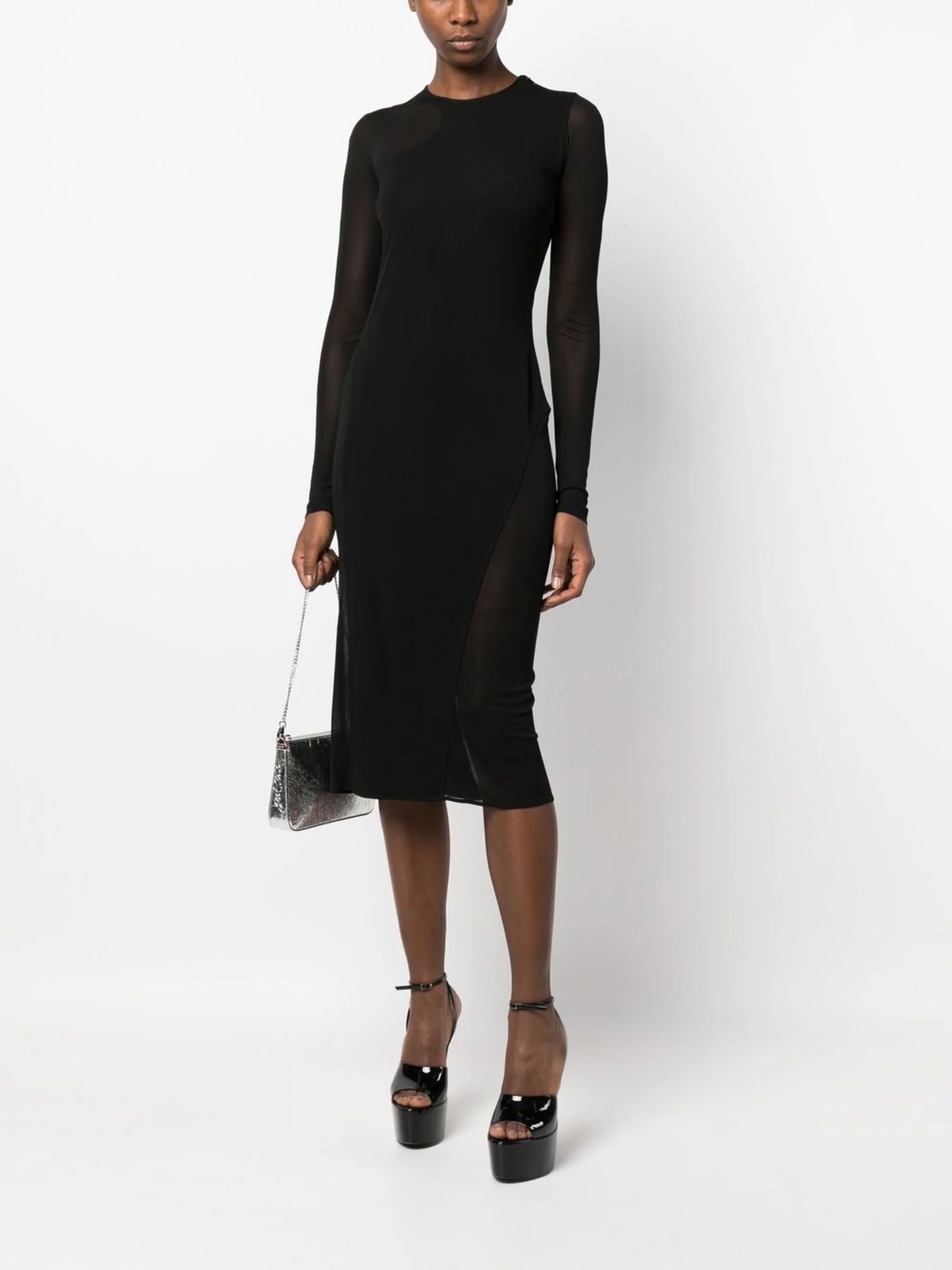 Tom Ford o1loc1c0924 ABJ668 Cut and Sewn Dress in Black Size S / US 4 / IT 40 - 2 Thumbnail