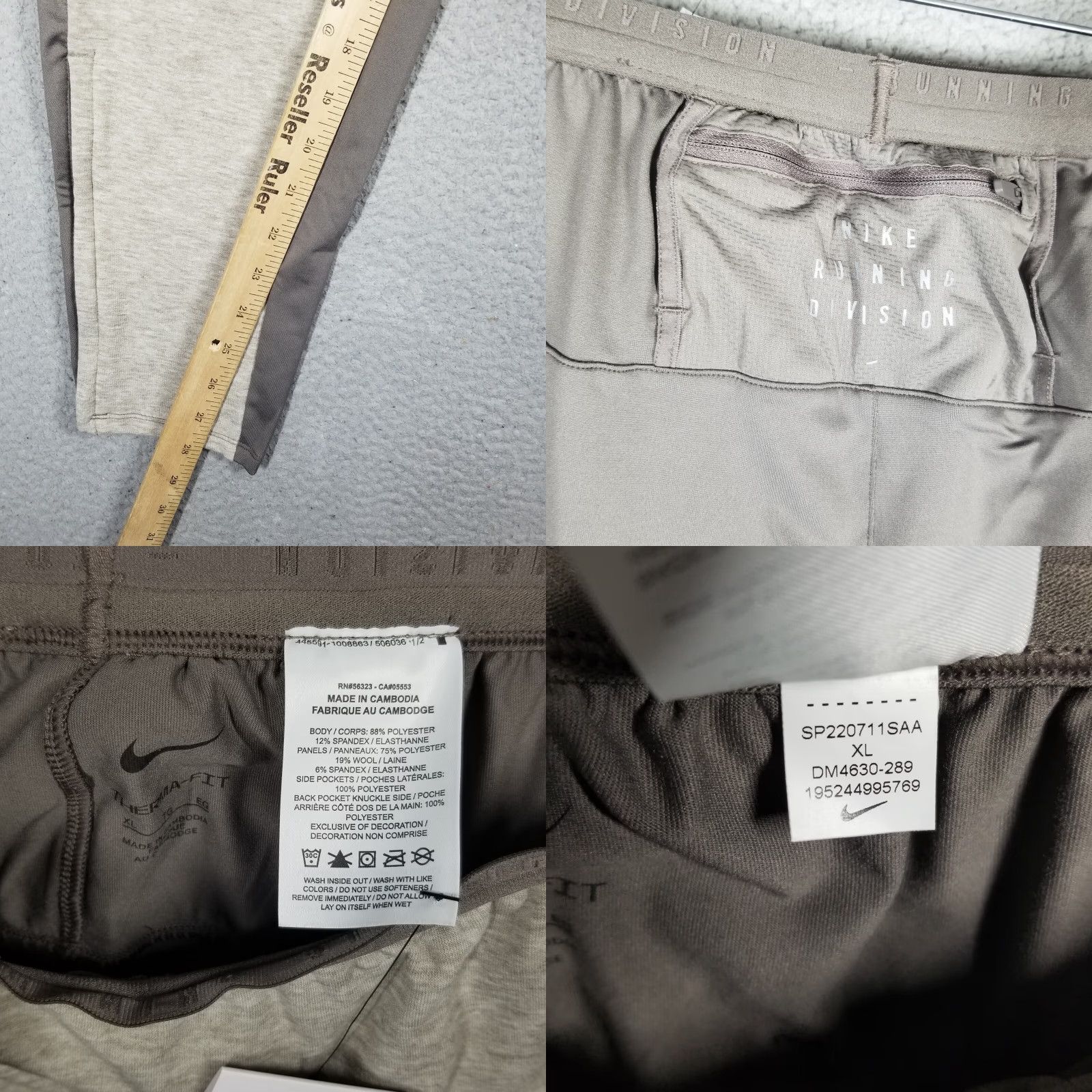Nike Nike Therma Run Division Pants Elite Gray Joggers Men’s Sz XL DM4630-289 NWT Size US 36 / EU 52 - 8 Thumbnail