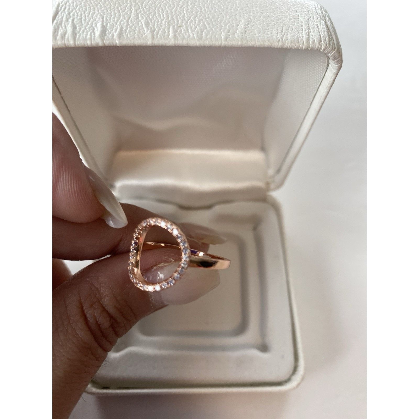 Other Rose Gold Open Circle Karma Ring Stacking Circle Dainty Sz 9 Size ONE SIZE - 6 Thumbnail