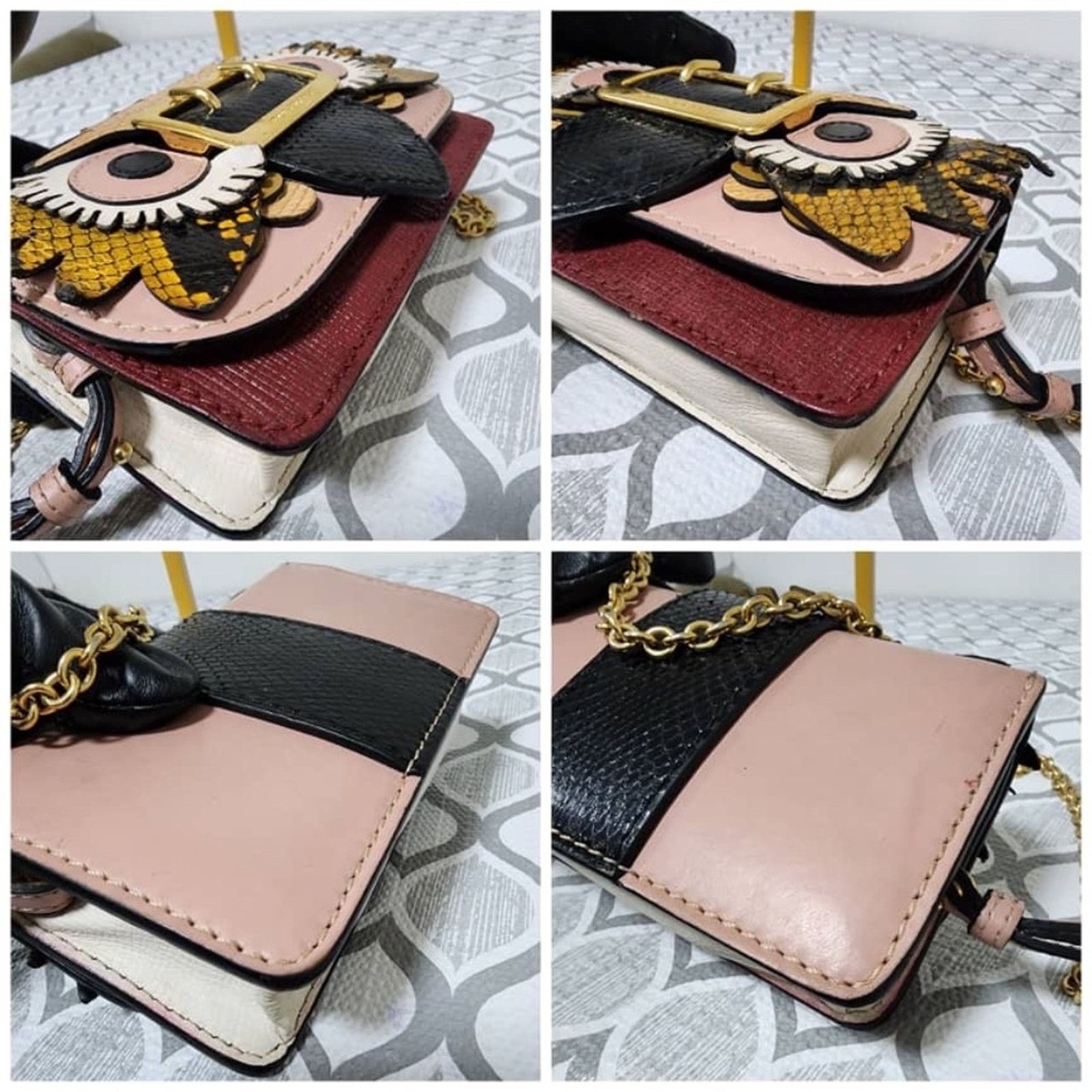 Burberry Auth Burberry Owl Chain-Linked Crossbody Bag Multicolored Size ONE SIZE - 12 Thumbnail