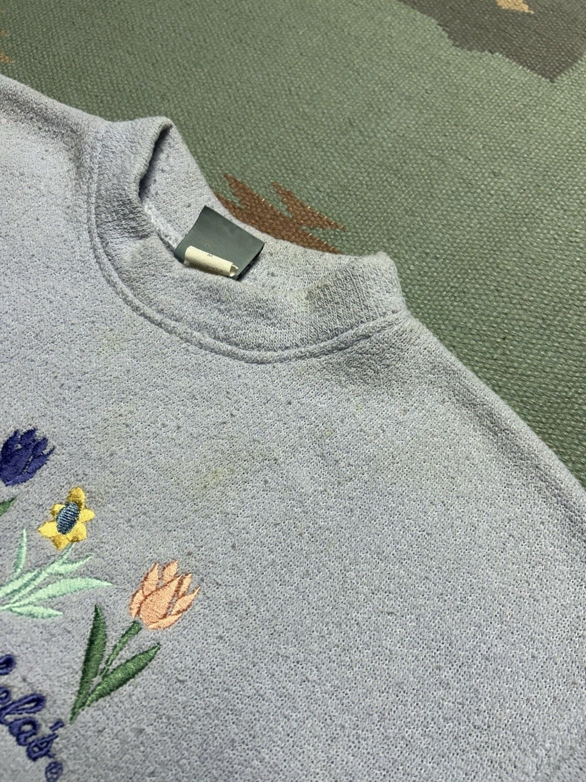 Vintage Vtg crewneck sweatshirt knit embroidered flowers Cabela’s M Size M / US 6-8 / IT 42-44 - 3 Thumbnail