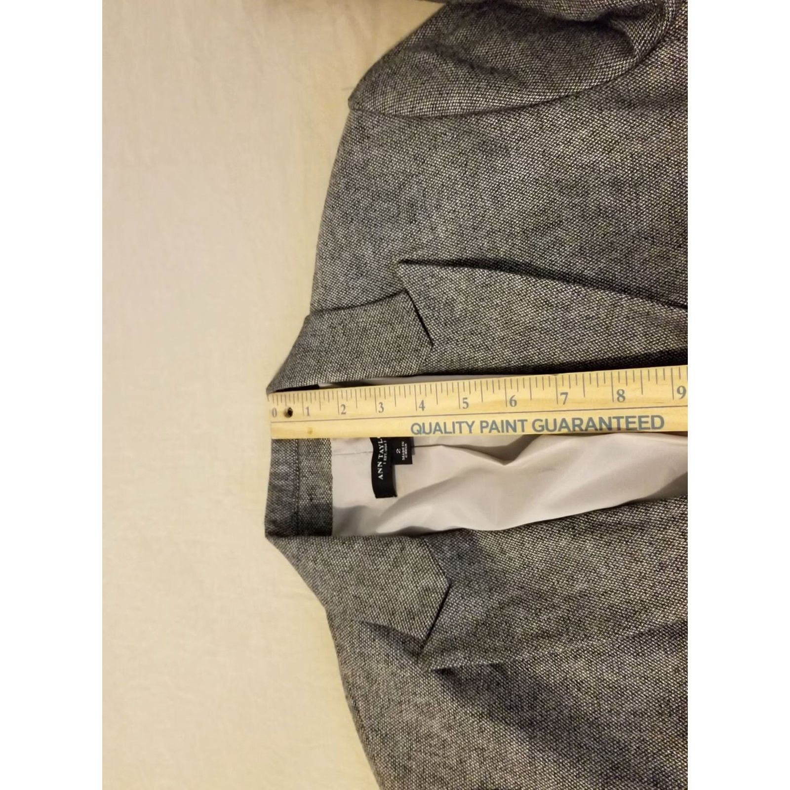 Ann Taylor Womens Ann Taylor Blazer Jacket 2 Gray Gray Polyester Regular Basic Jacket Womens Size XS / US 0-2 / IT 36-38 - 5 Thumbnail