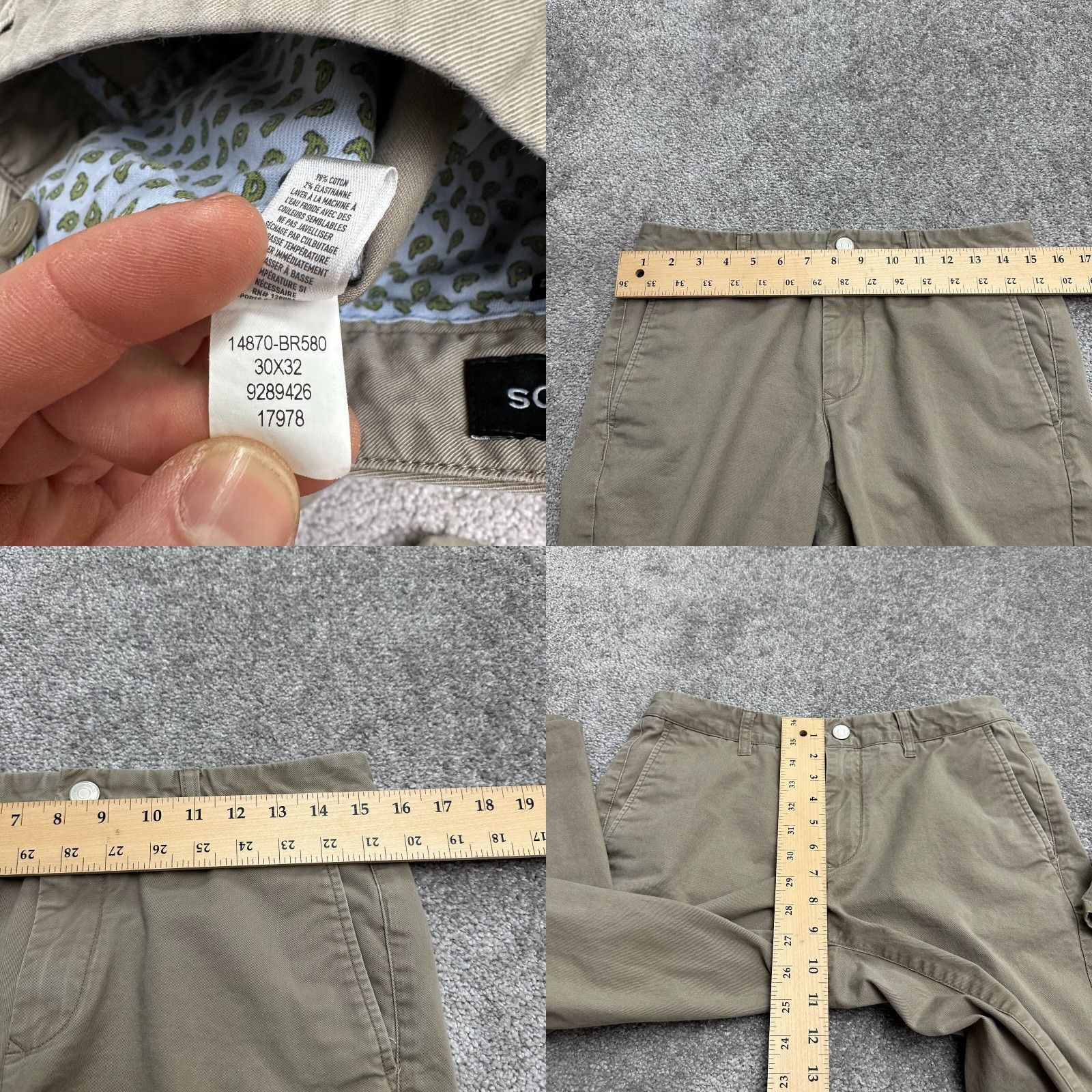 Bonobos Bonobos Slim Fit Chino Pants Mens 30x32 Kahki Brown Straight Leg Casual Cotton Size US 30 / EU 46 - 9 Thumbnail