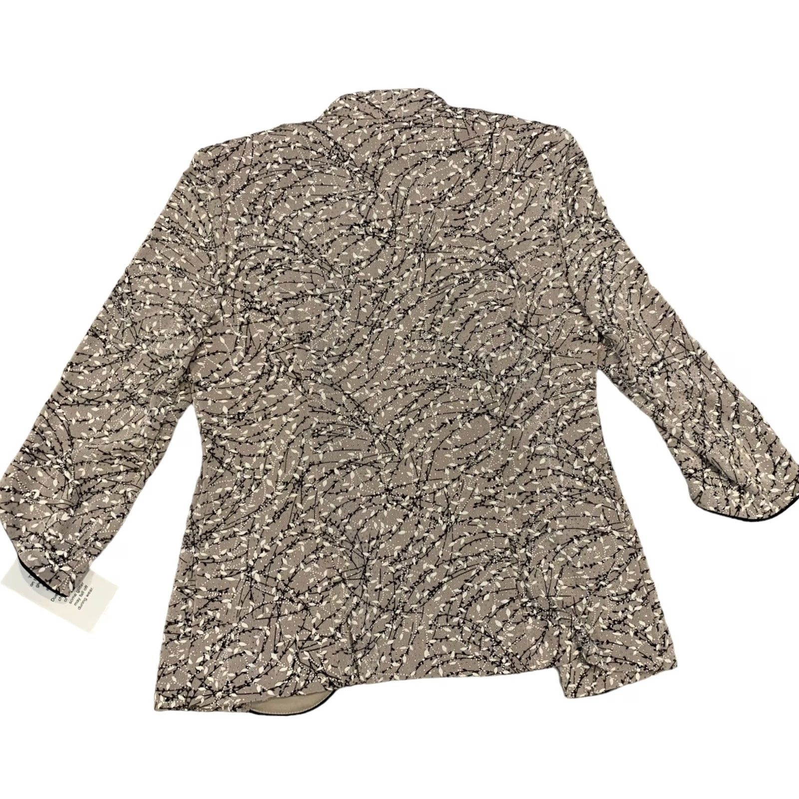Alex Evenings Alex Evenings Jacket Dress Top Size S Women Beige Glitter Rhinestone Long Sleeve Round Neck Party Cocktail Fall Spring Winter Regular Size S / US 4 / IT 40 - 4 Thumbnail