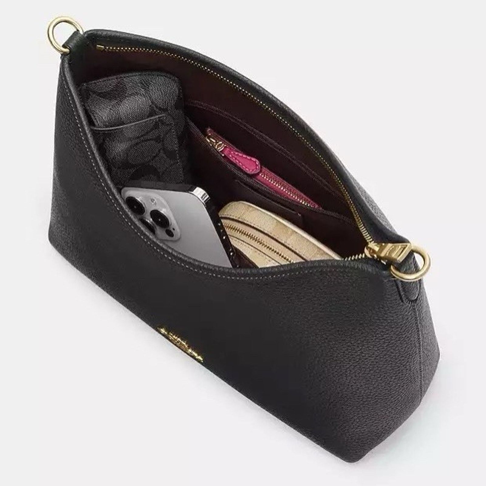 Coach NWT Coach Signature Laurel Bag CV975 Gold/Walnut/Black Size ONE SIZE - 11 Thumbnail